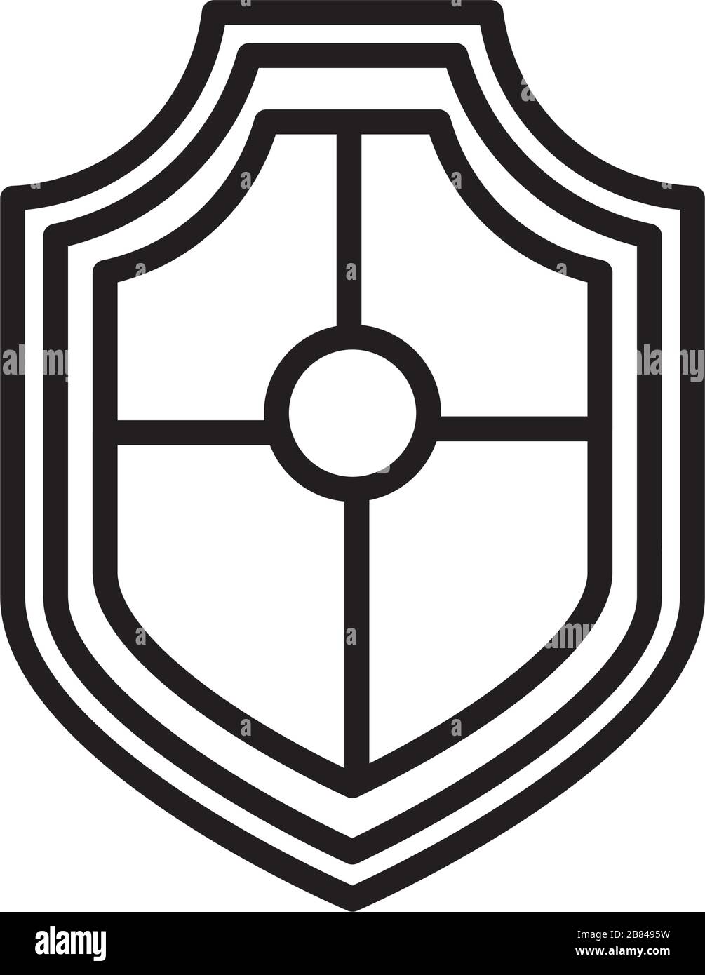 shield security line style icon Stock Vector Image & Art - Alamy