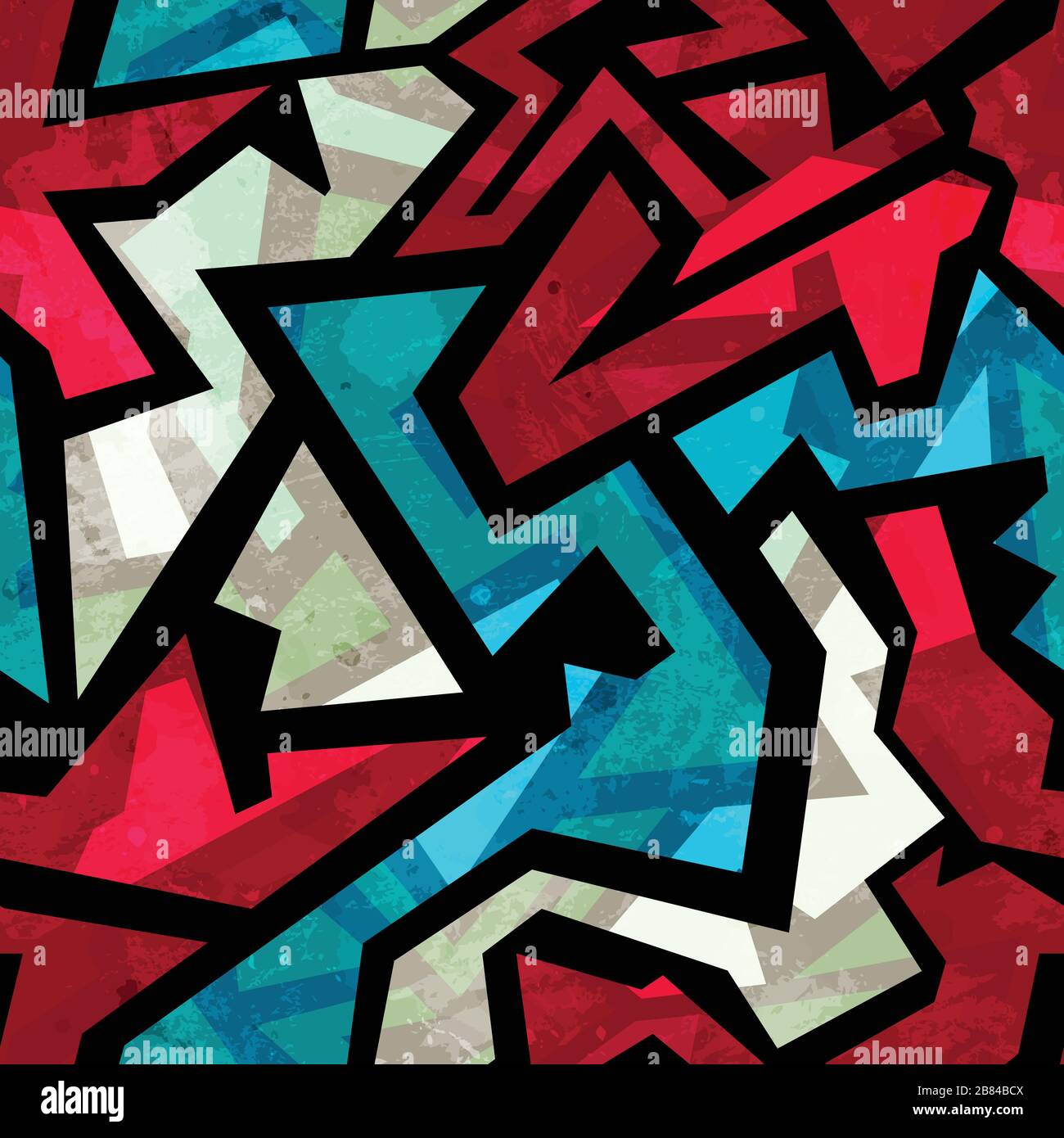 urban red seamless pattern with grunge effect Stock Vector Image & Art ...