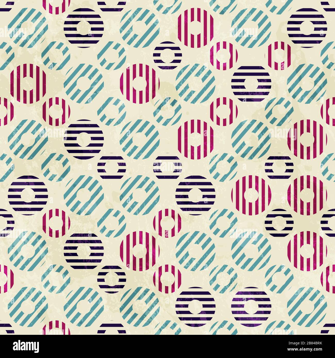 vintage circle seamless pattern with paper effect Stock Vector Image ...