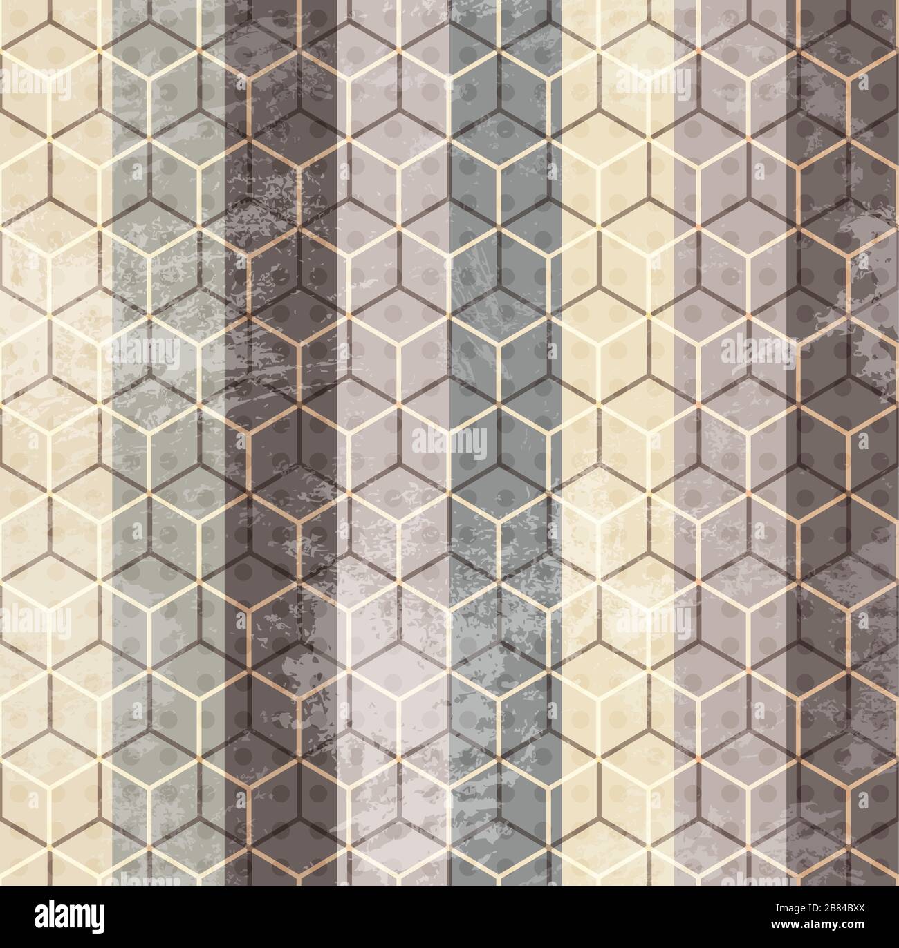 vintage cubes seamless Stock Vector