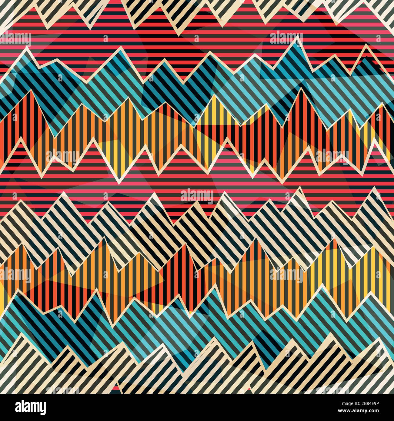 zigzag seamless pattern Stock Vector