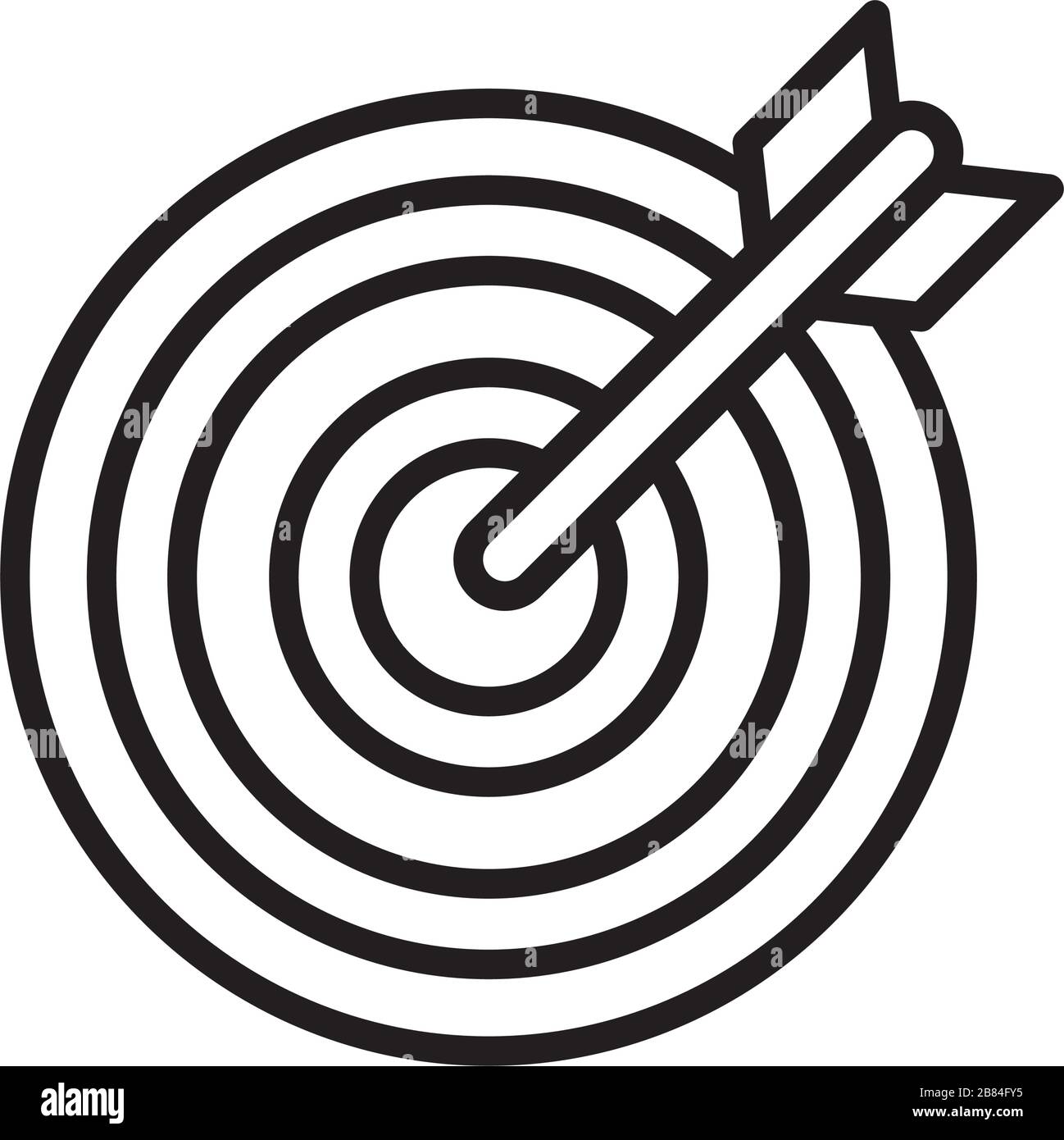 target arrow line style icon Stock Vector Image & Art - Alamy