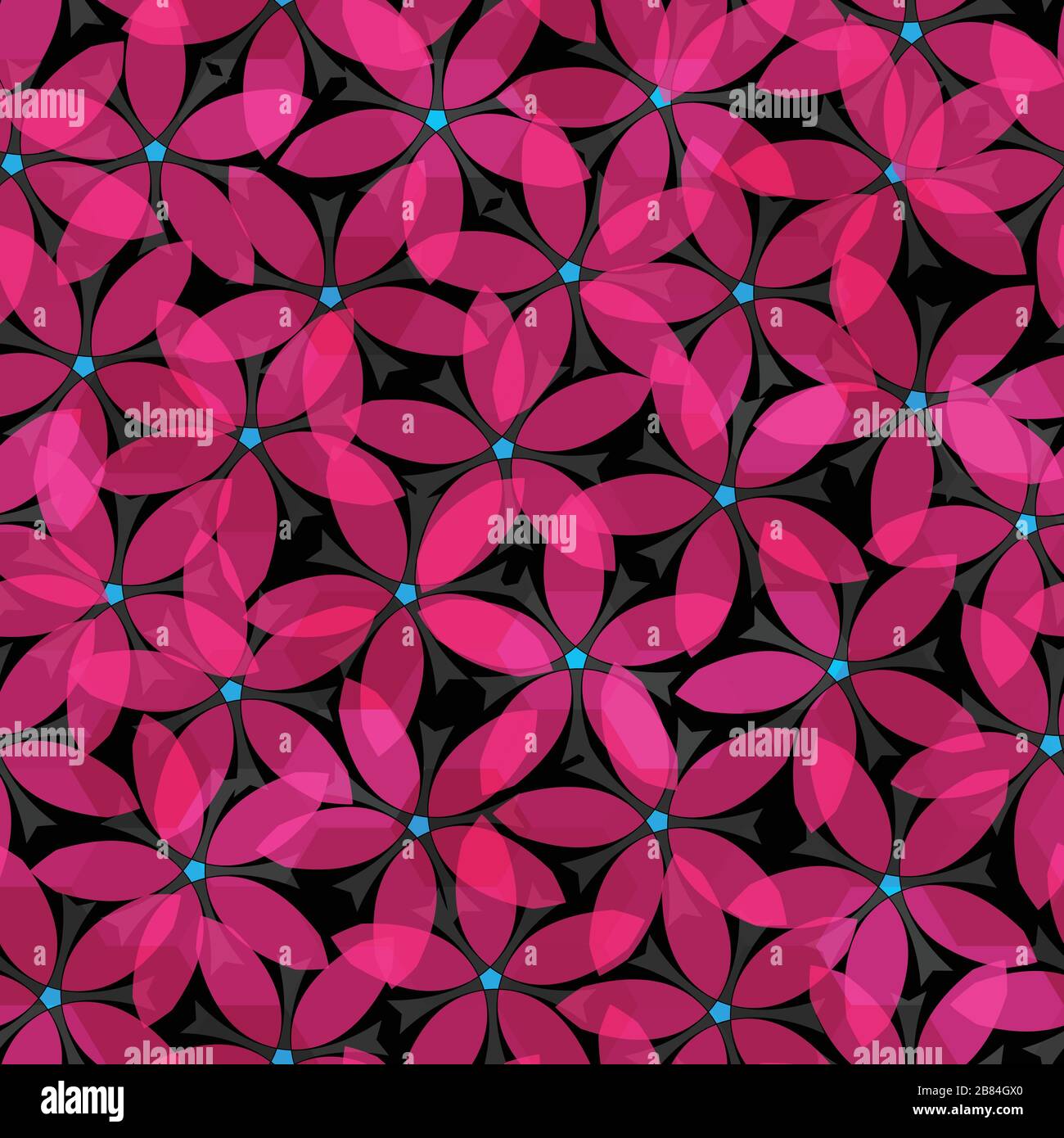 abstract pink flowers seamless Stock Vector Image & Art - Alamy