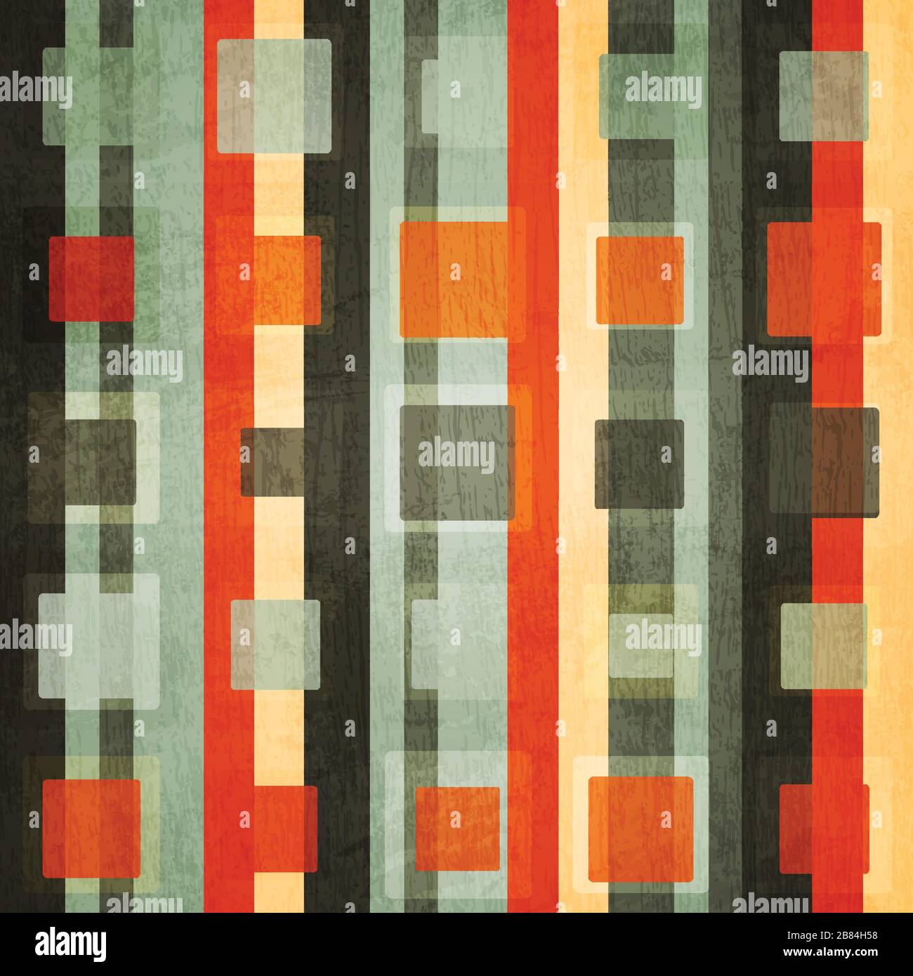 abstract orange square seamless with grunge effect Stock Vector Image