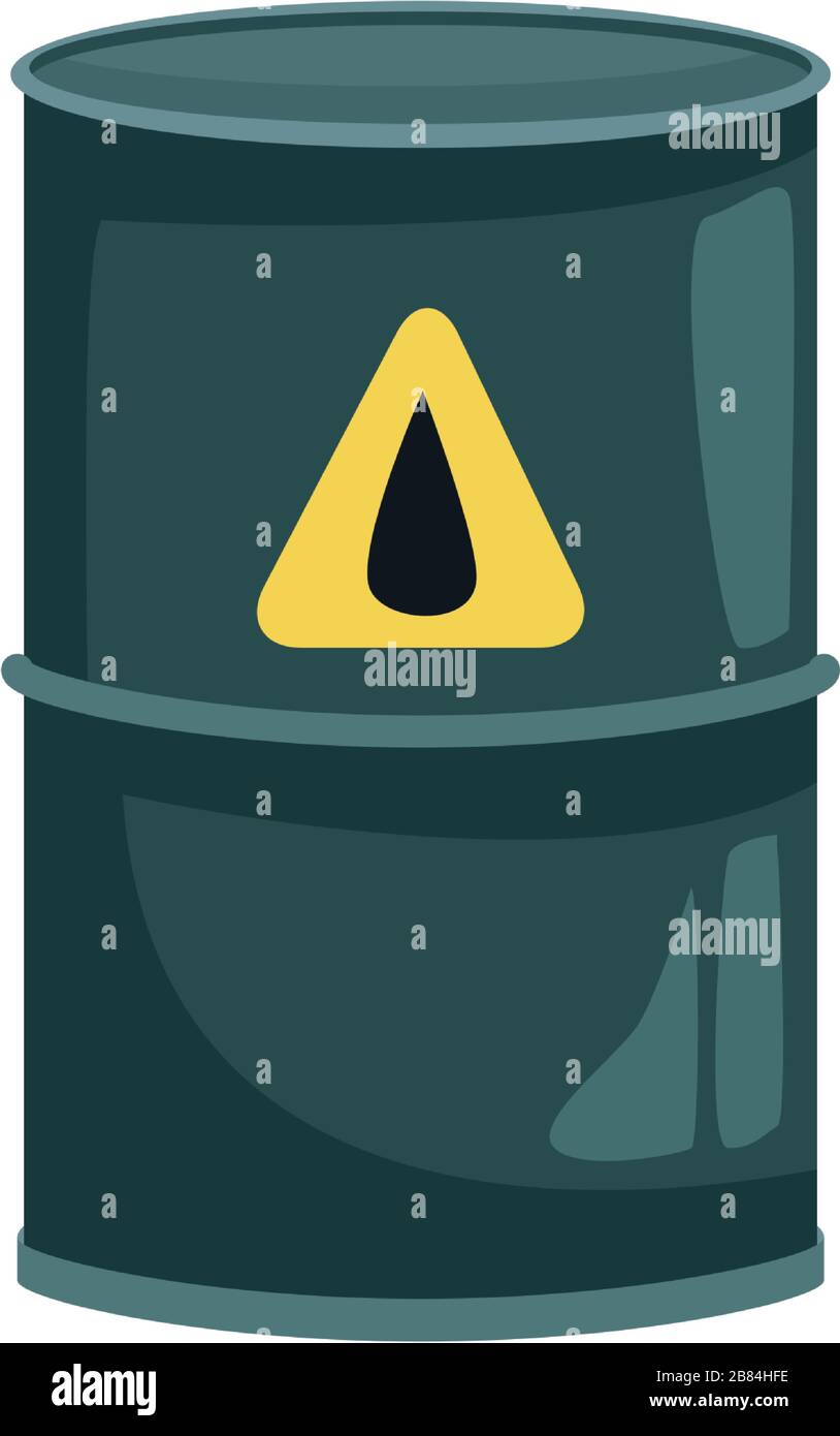 biohazard barrel container isolated icon Stock Vector