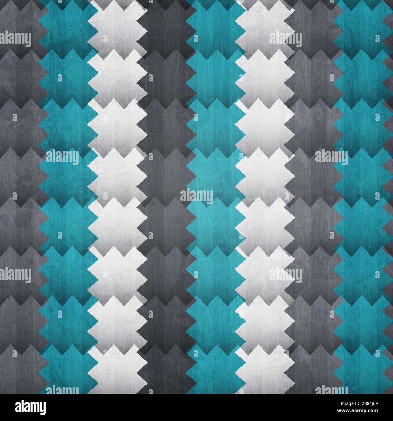 abstract zigzag seamless pattern with grunge effect Stock Vector