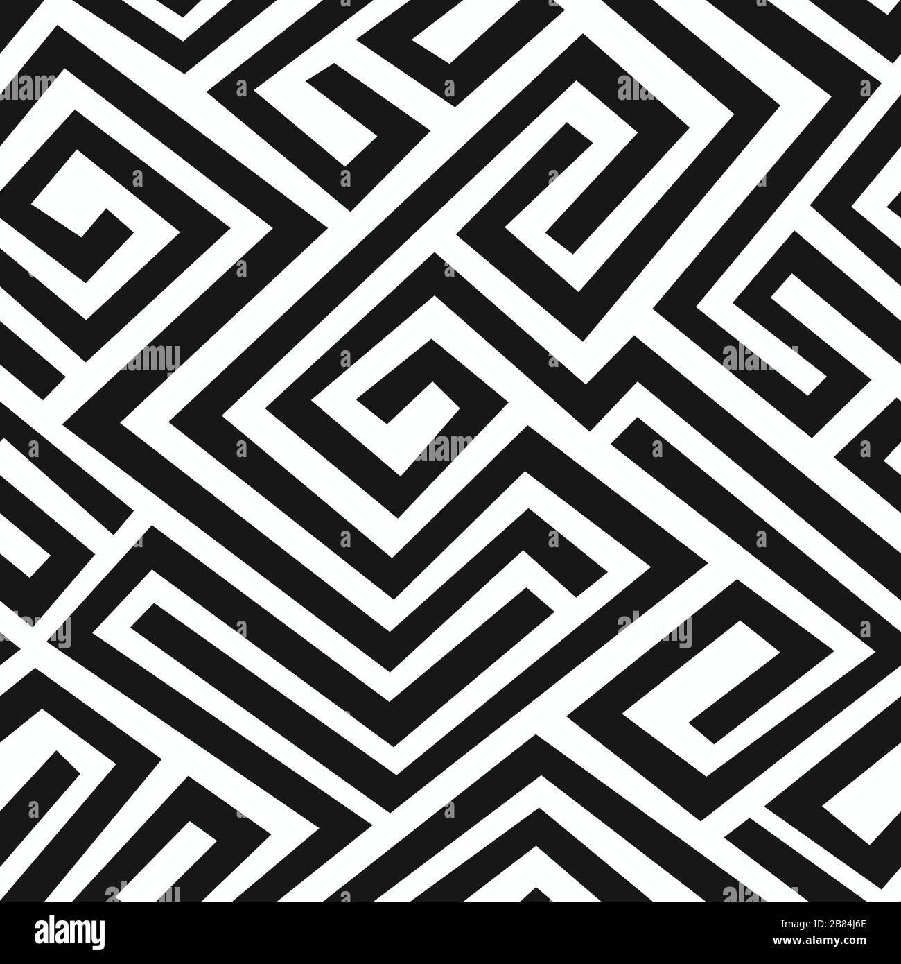 black labyrinth seamless pattern Stock Vector Image & Art - Alamy