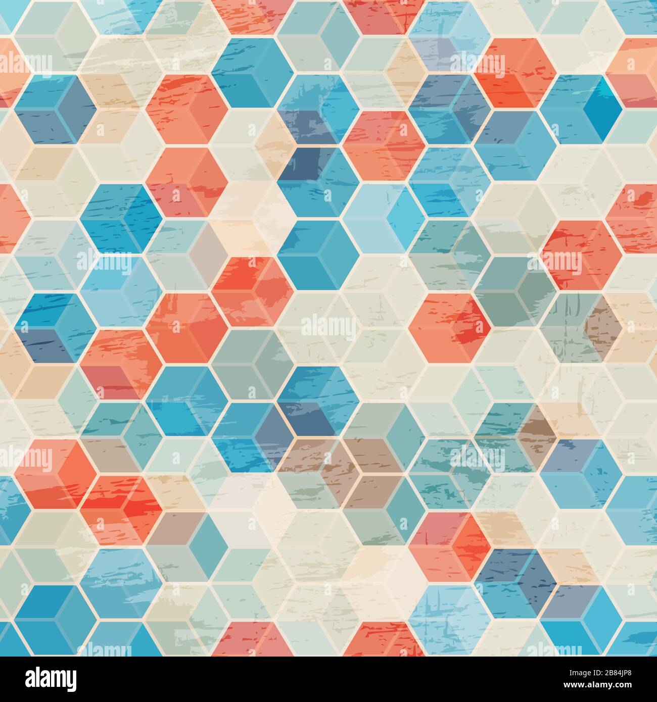 blue cubes seamless Stock Vector