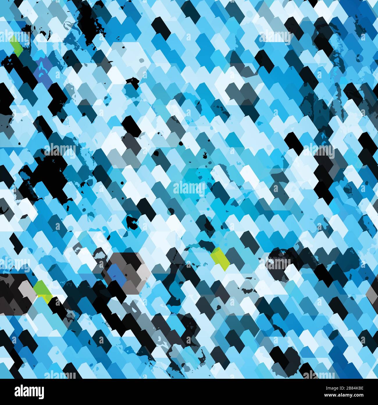 blue grunge seamless pattern Stock Vector