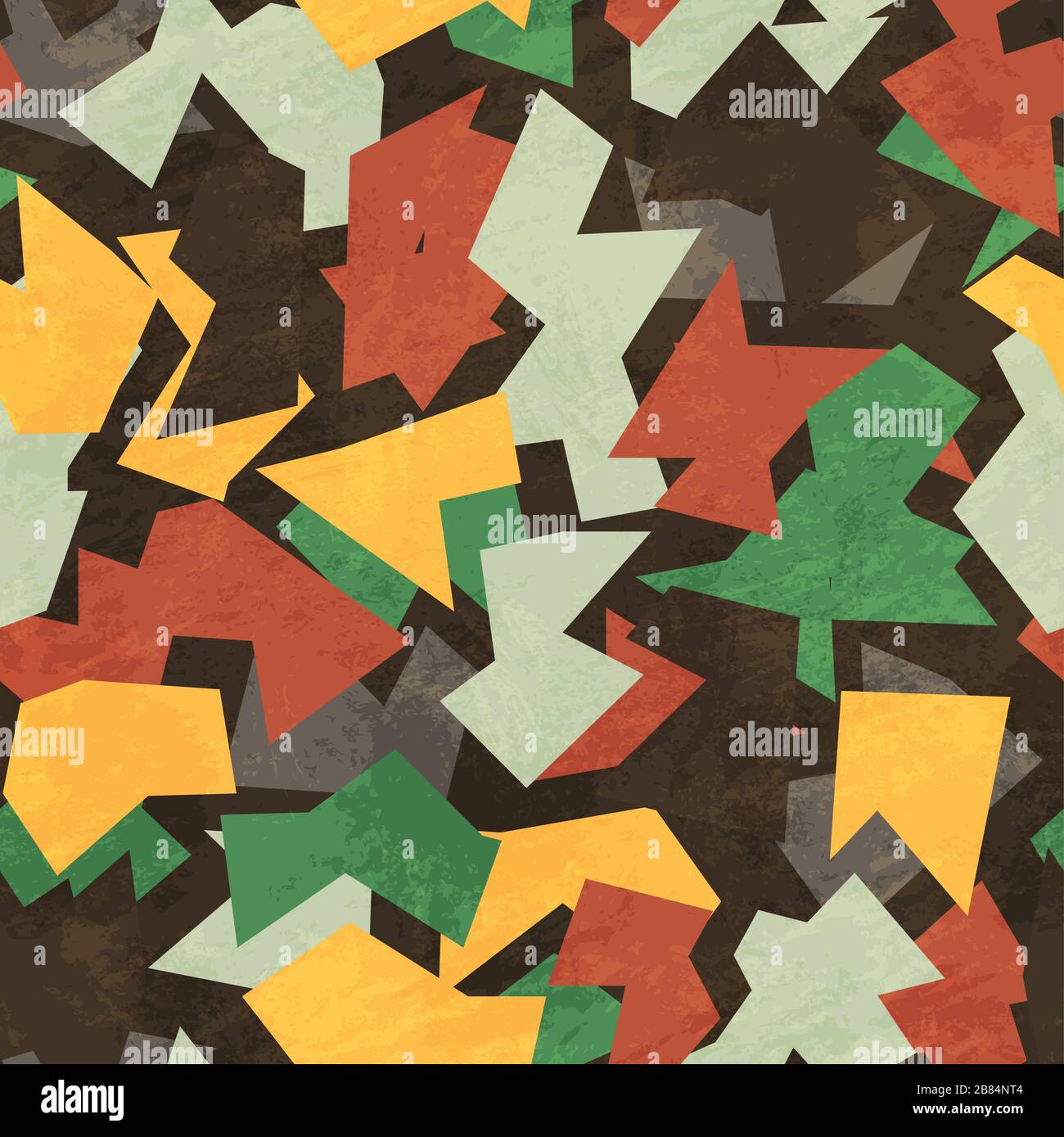 camouflage seamless pattern with grunge effect Stock Vector