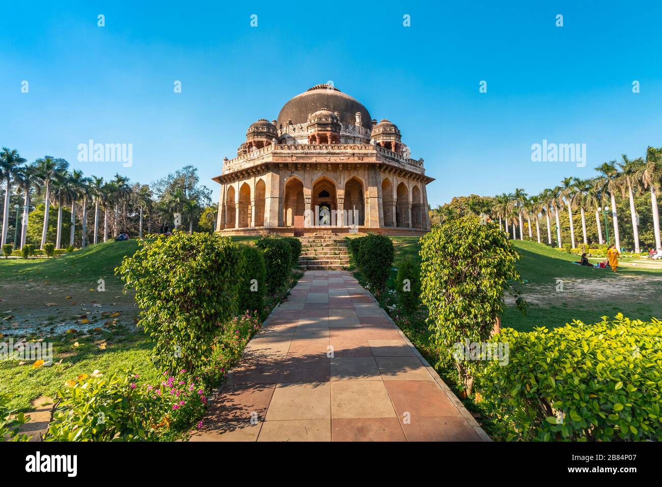 Lodhi Gardens is a city park situated in New Delhi, India Stock Photo