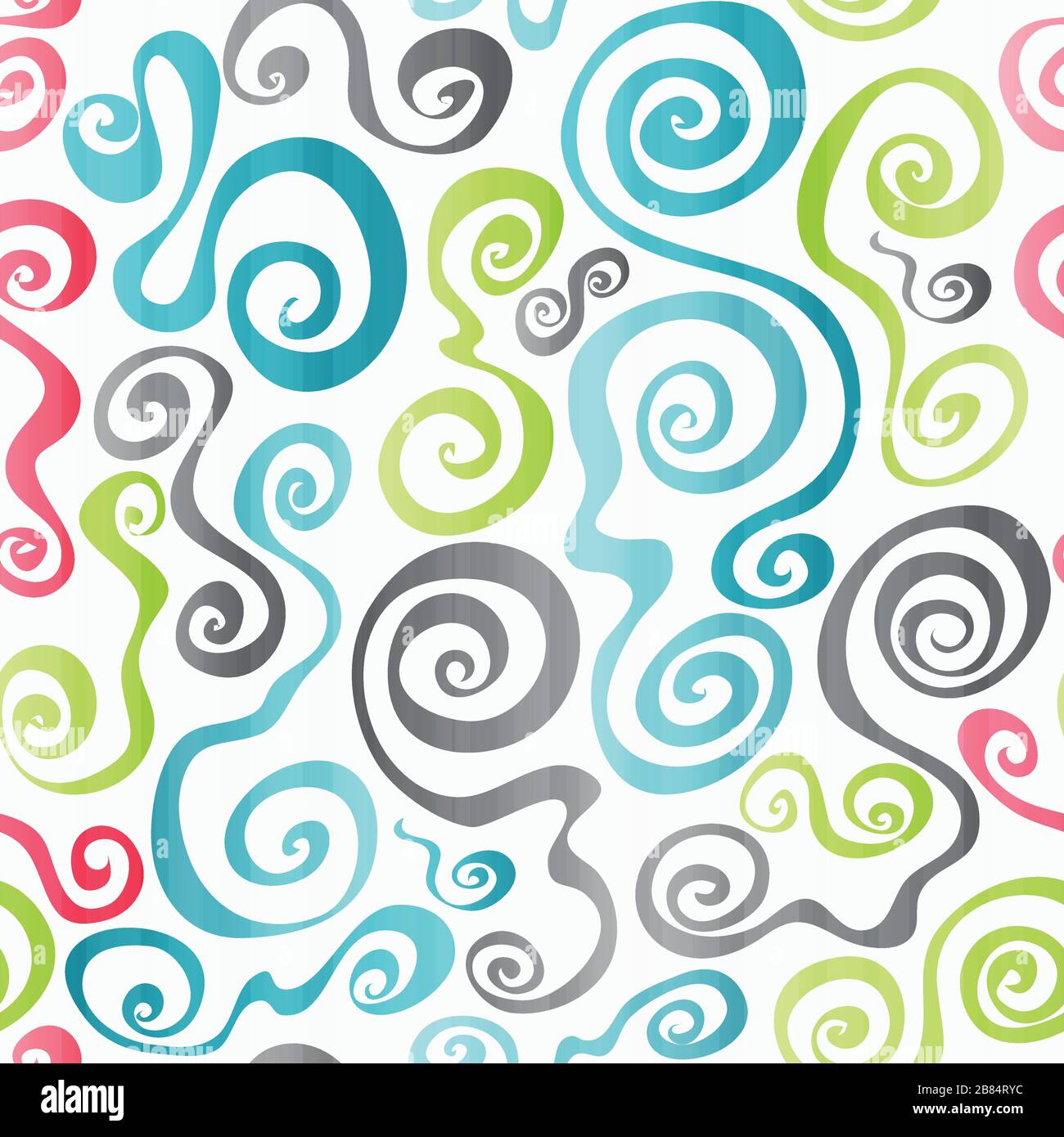 colored spirals seamless pattern Stock Vector Image & Art - Alamy
