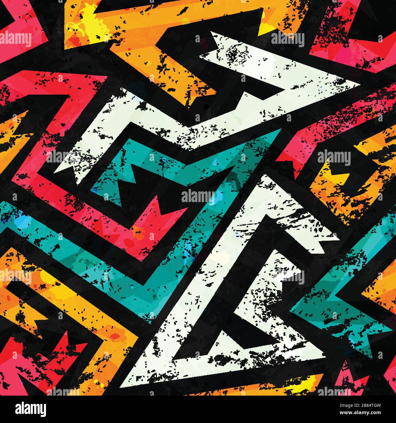 grunge ancient seamless pattern Stock Vector
