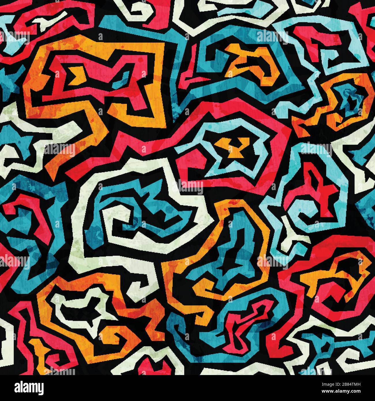 graffiti grunge seamless pattern Stock Vector