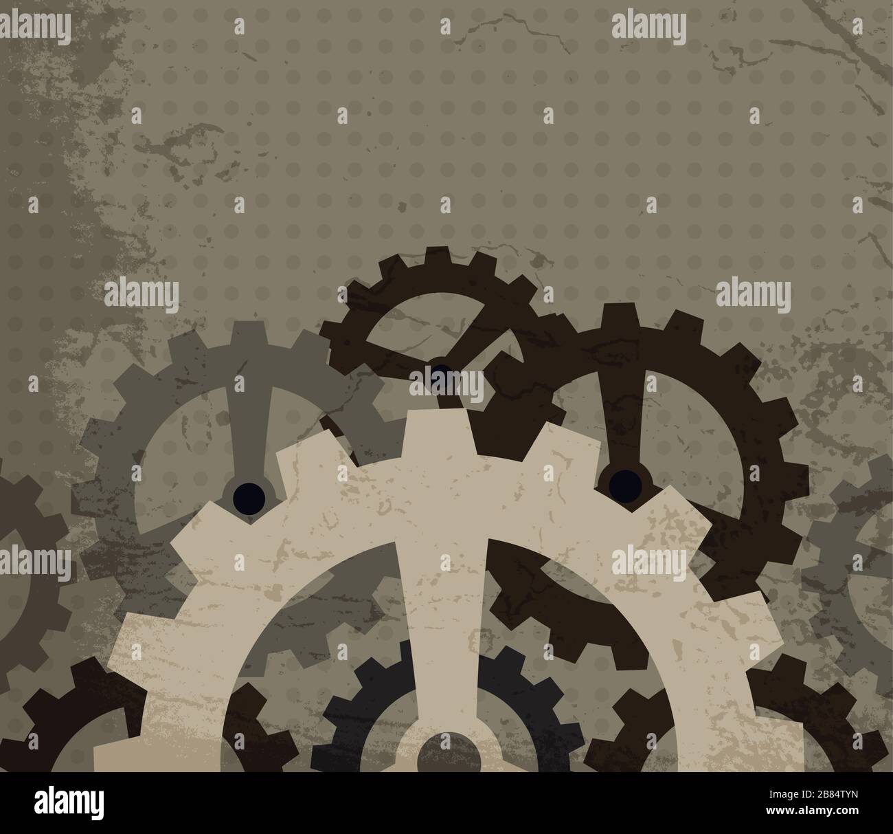 grunge cogwheel background Stock Vector
