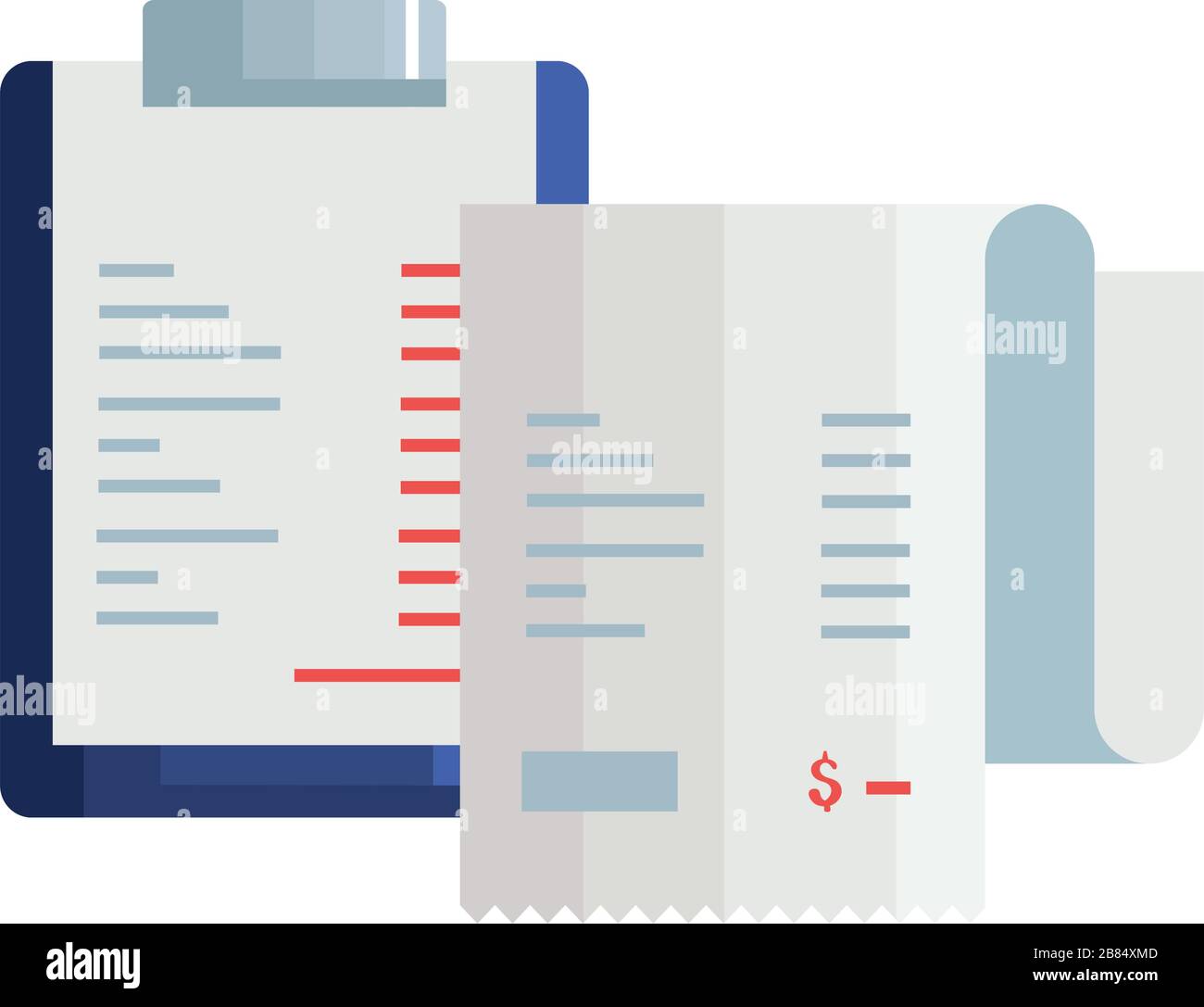 clipboard with paper document and voucher Stock Vector Image & Art Alamy