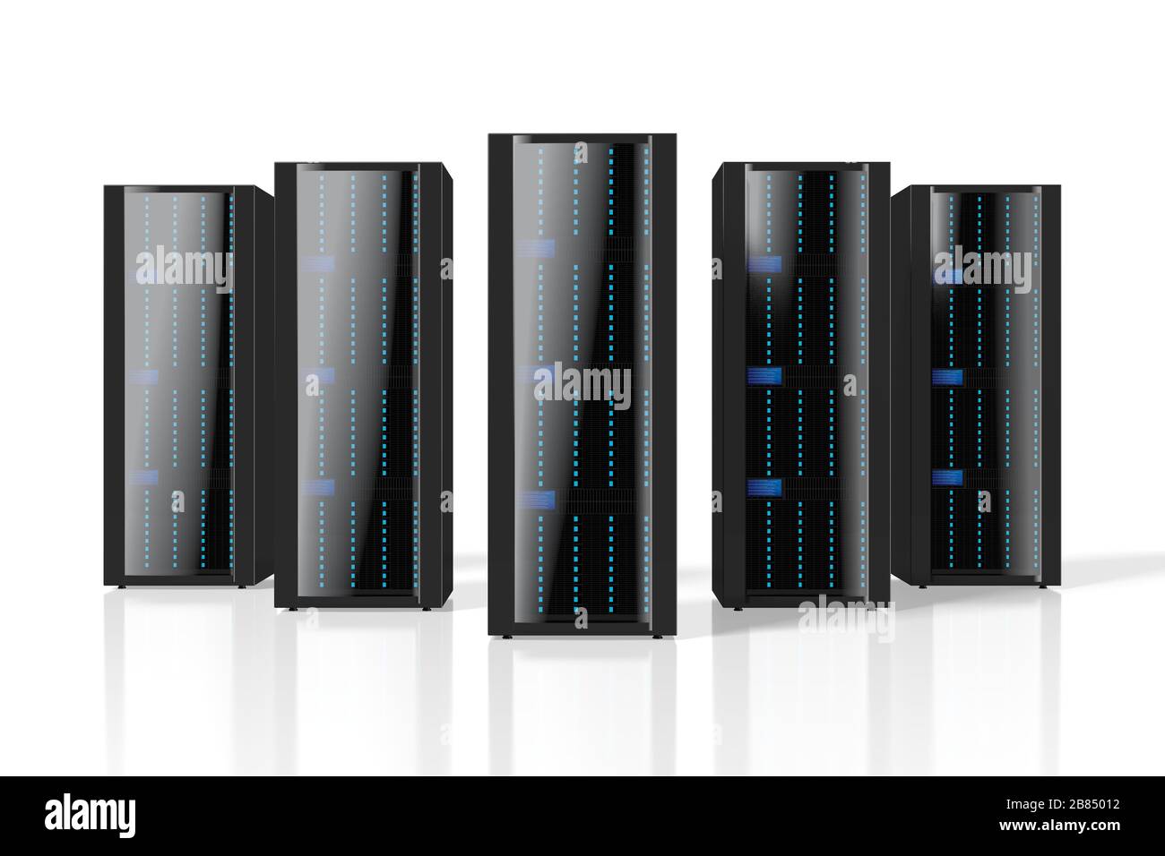 3D servers illustration great for topics like storage, hosting, data