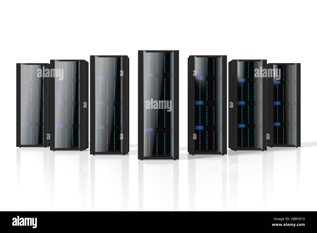 3D servers illustration great for topics like storage, hosting, data