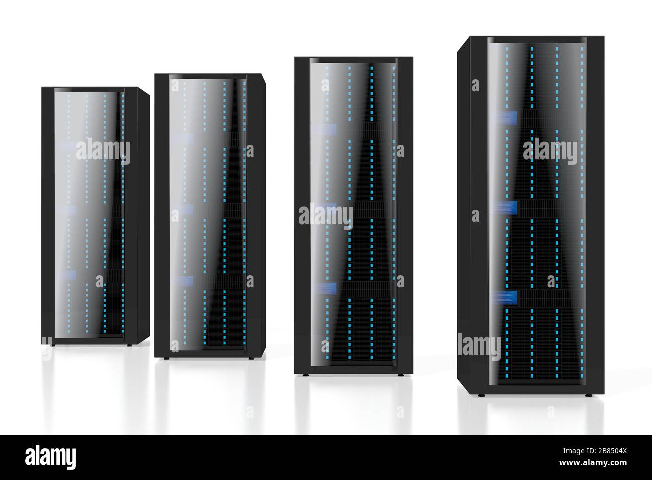 3D servers illustration great for topics like storage, hosting, data
