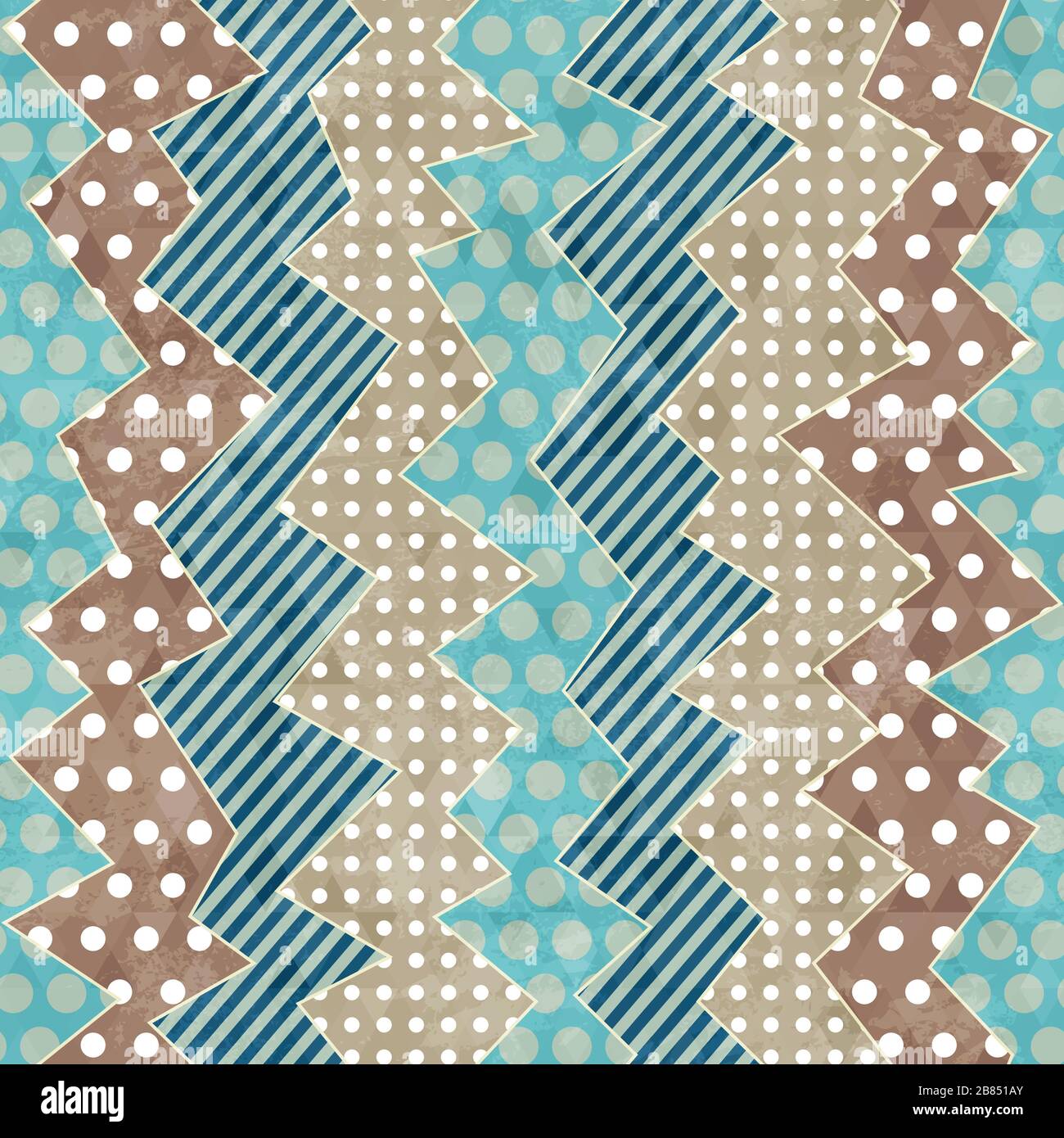 retro cloth seamless pattern with grunge effect Stock Vector