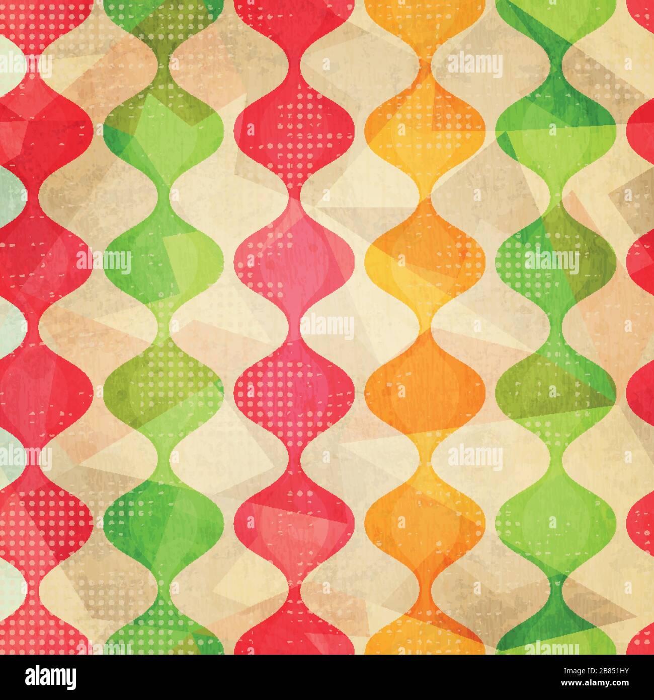 retro seamless pattern with grunge effect Stock Vector