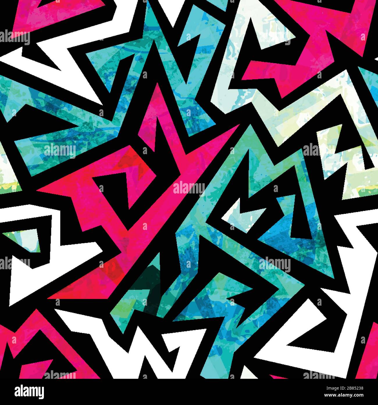 retro labyrinth seamless pattern with grunge effect Stock Vector