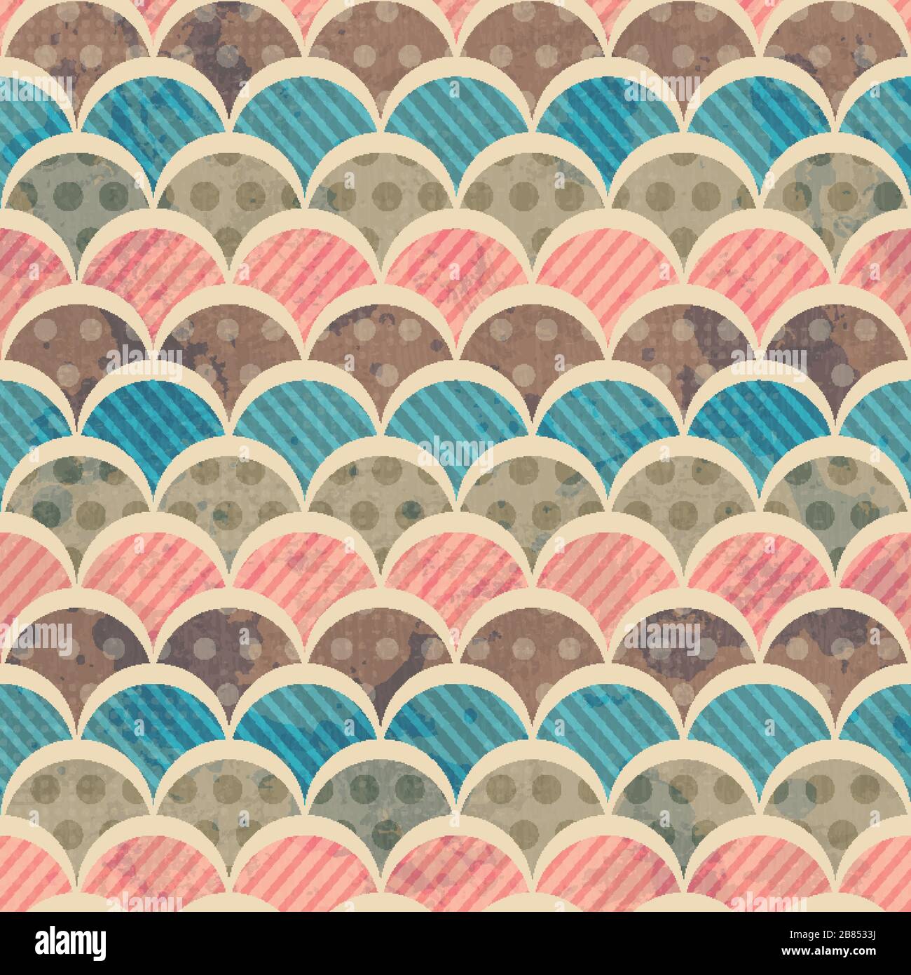 retro seamless pattern with grunge effect Stock Vector Image & Art - Alamy