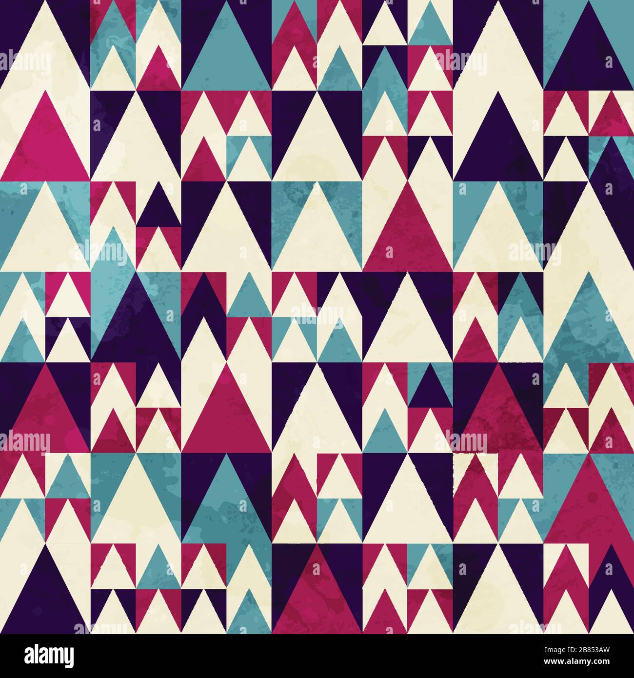 retro triangle seamless pattern Stock Vector