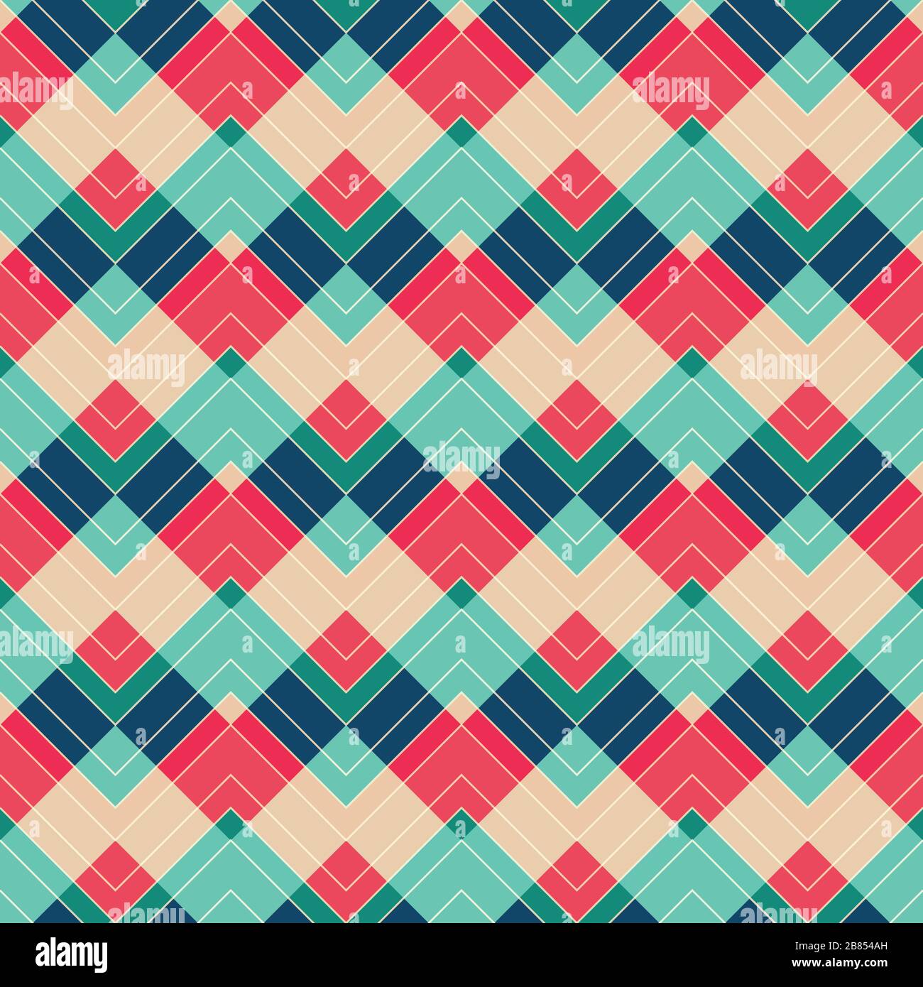 retro zigzag seamless pattern Stock Vector