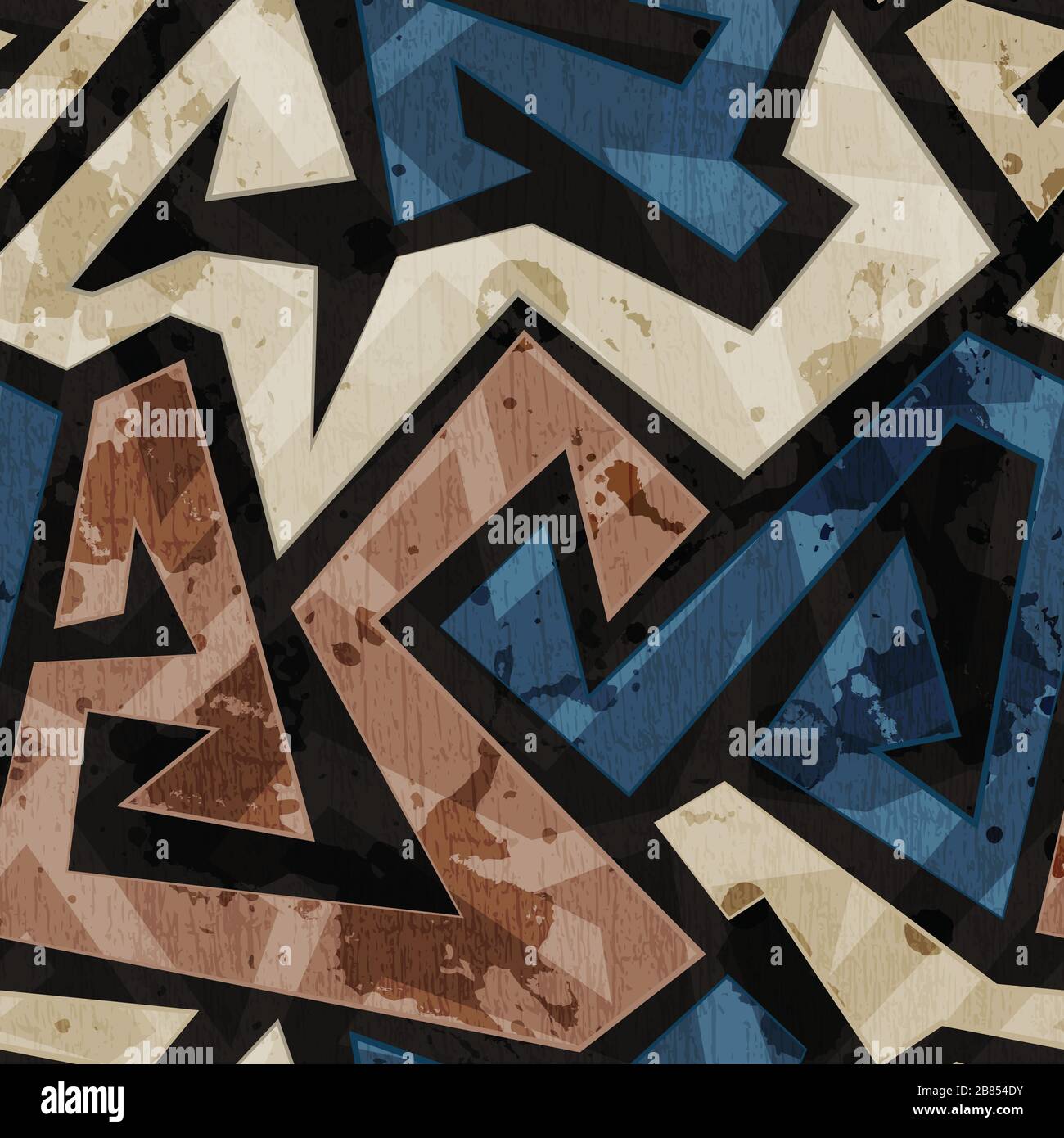 urban graffiti seamless texture with grunge effect Stock Vector