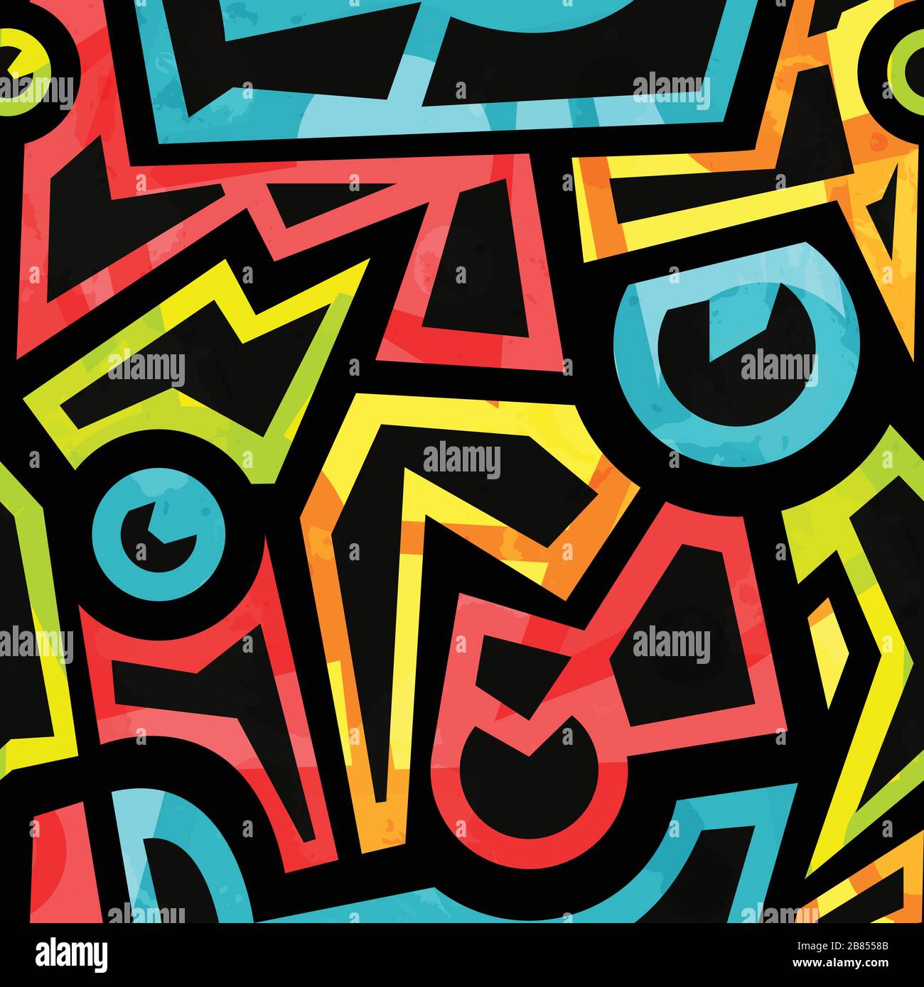 funny geometric seamless pattern Stock Vector Image & Art - Alamy