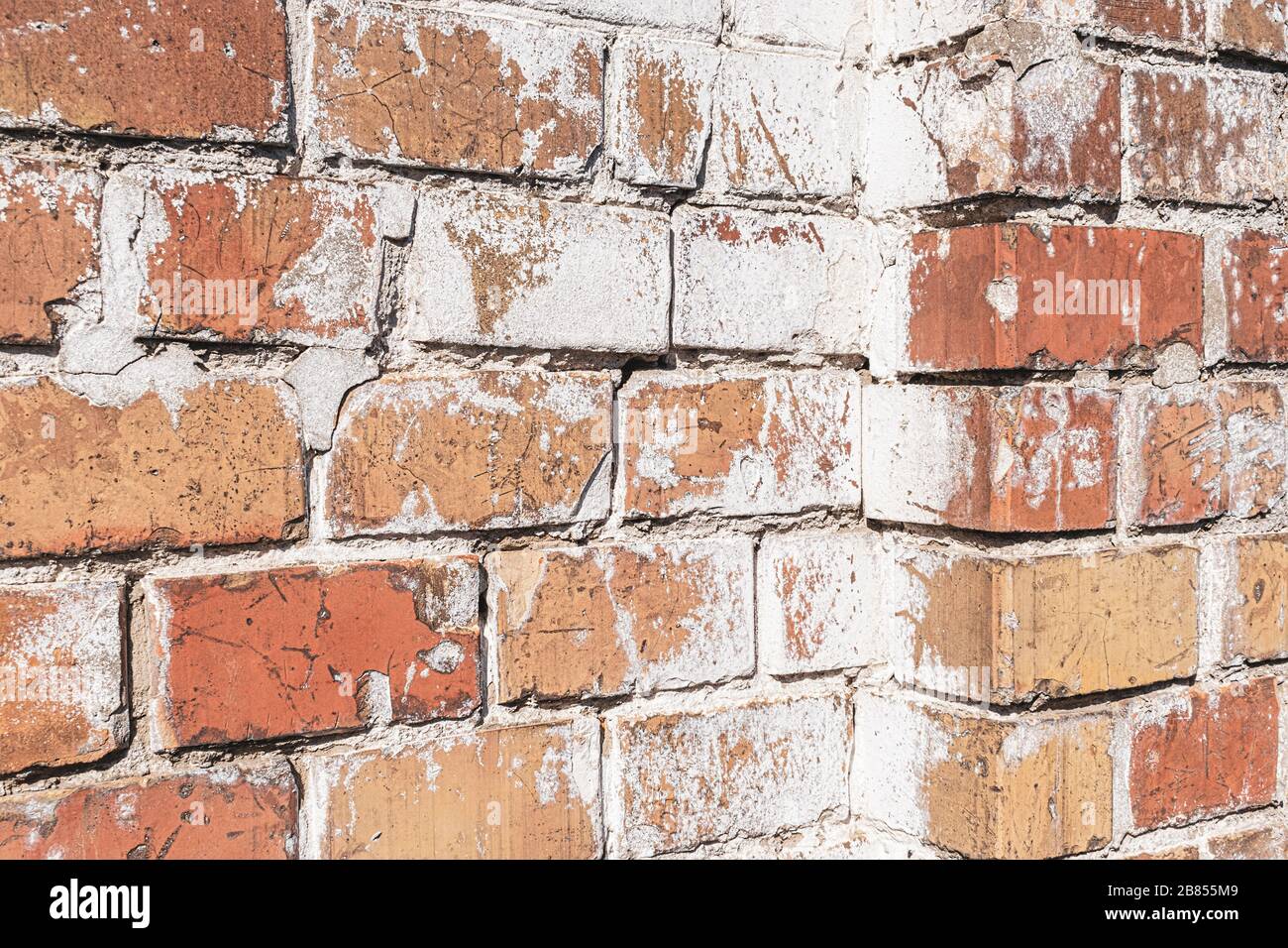Brick wall and corner texture background Stock Photo