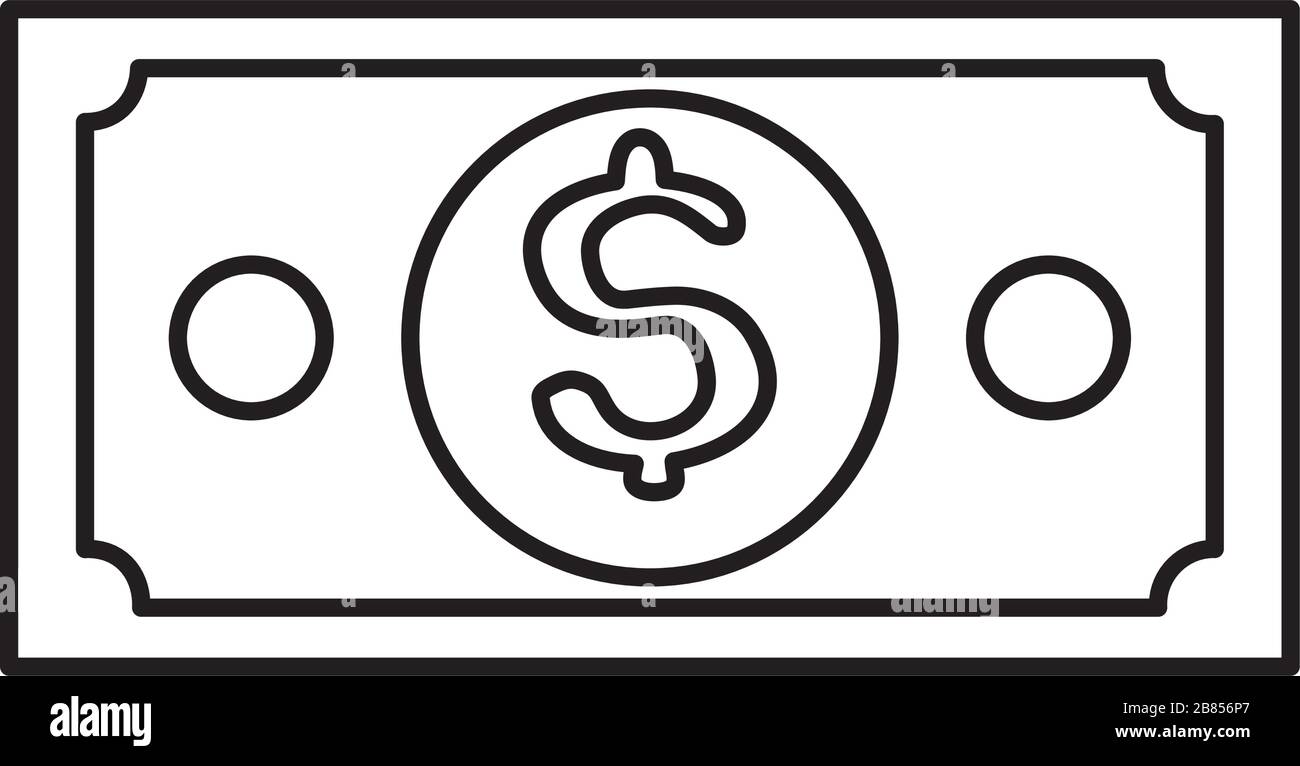 bill money cash isolated icon Stock Vector Image & Art - Alamy