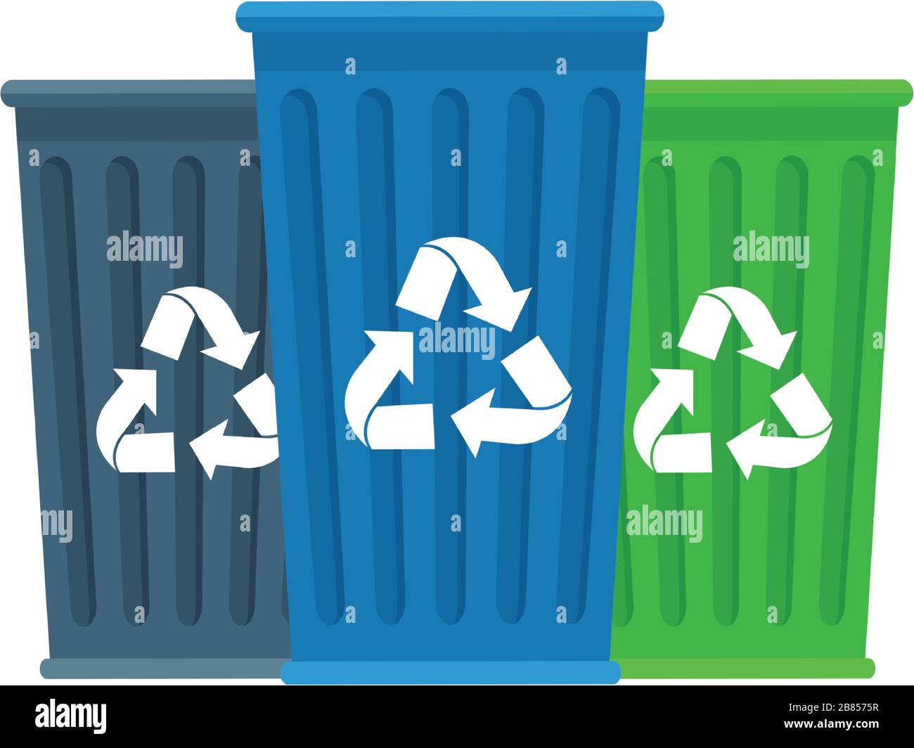 Recycling bins icons hi-res stock photography and images - Alamy