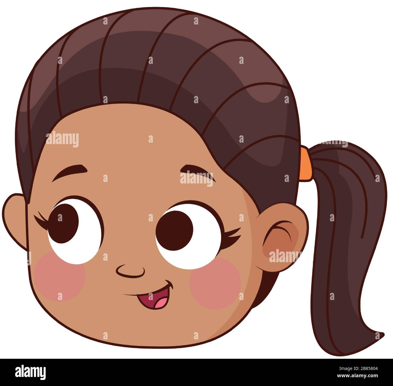 cute little girl head avatar character Stock Vector Image & Art ...