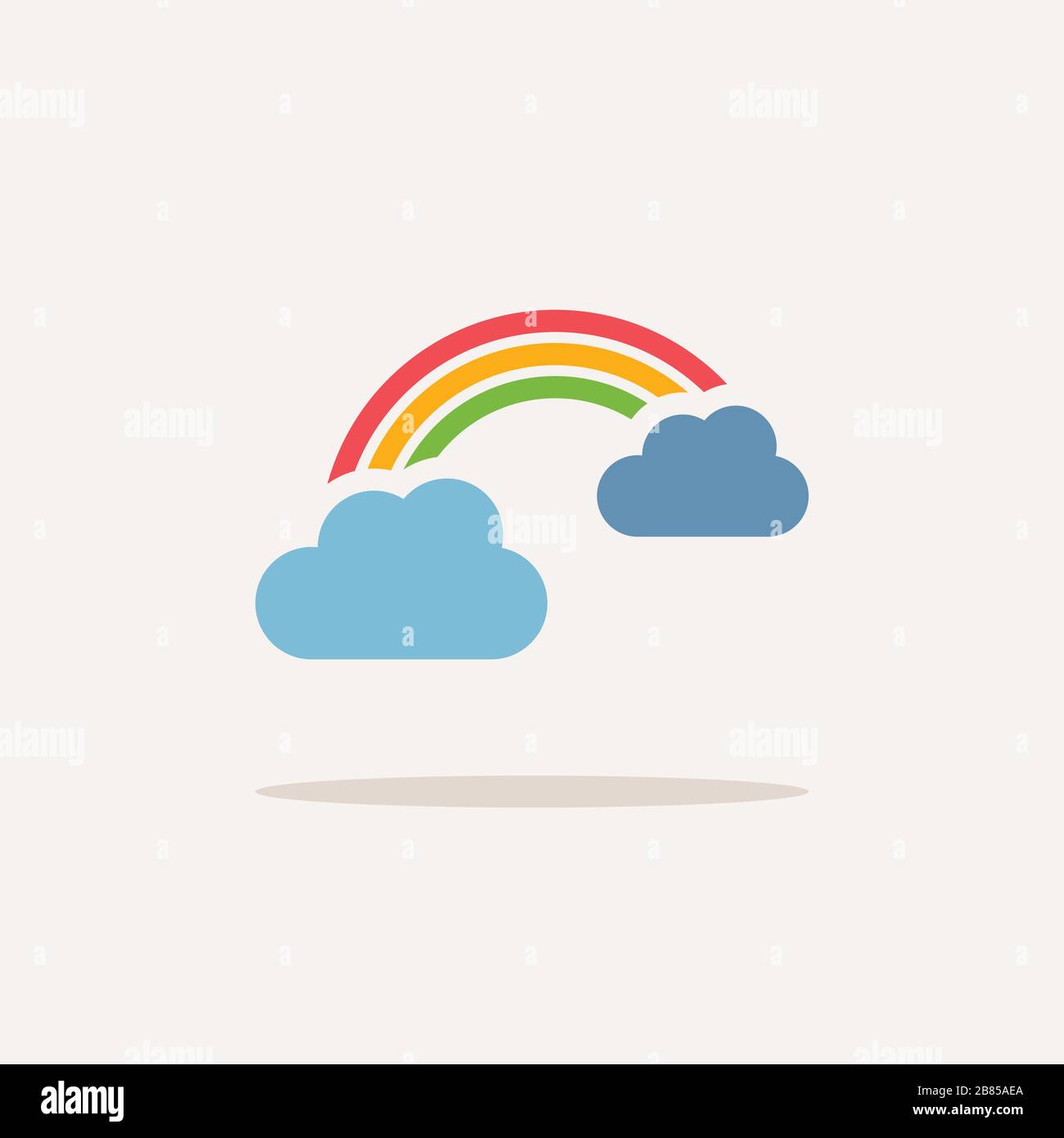 Rainbow in clouds color Stock Vector Images - Alamy