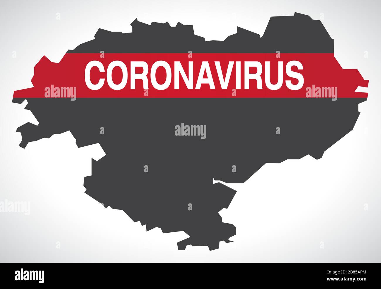 Tayside SCOTLAND UK region map with Coronavirus warning illustration Stock Vector