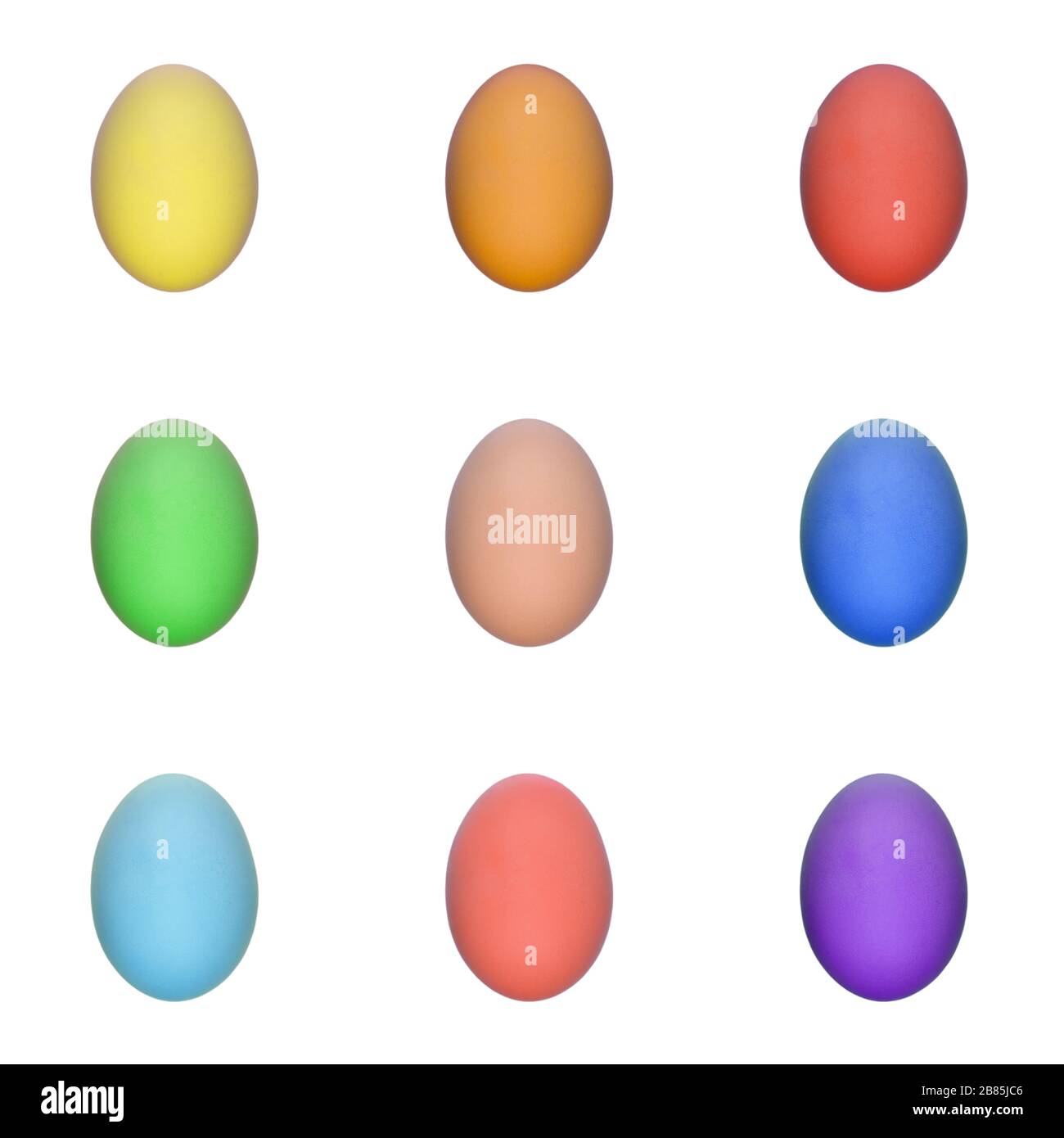 Set of colorful Easter eggs isolated on white background Stock Photo ...