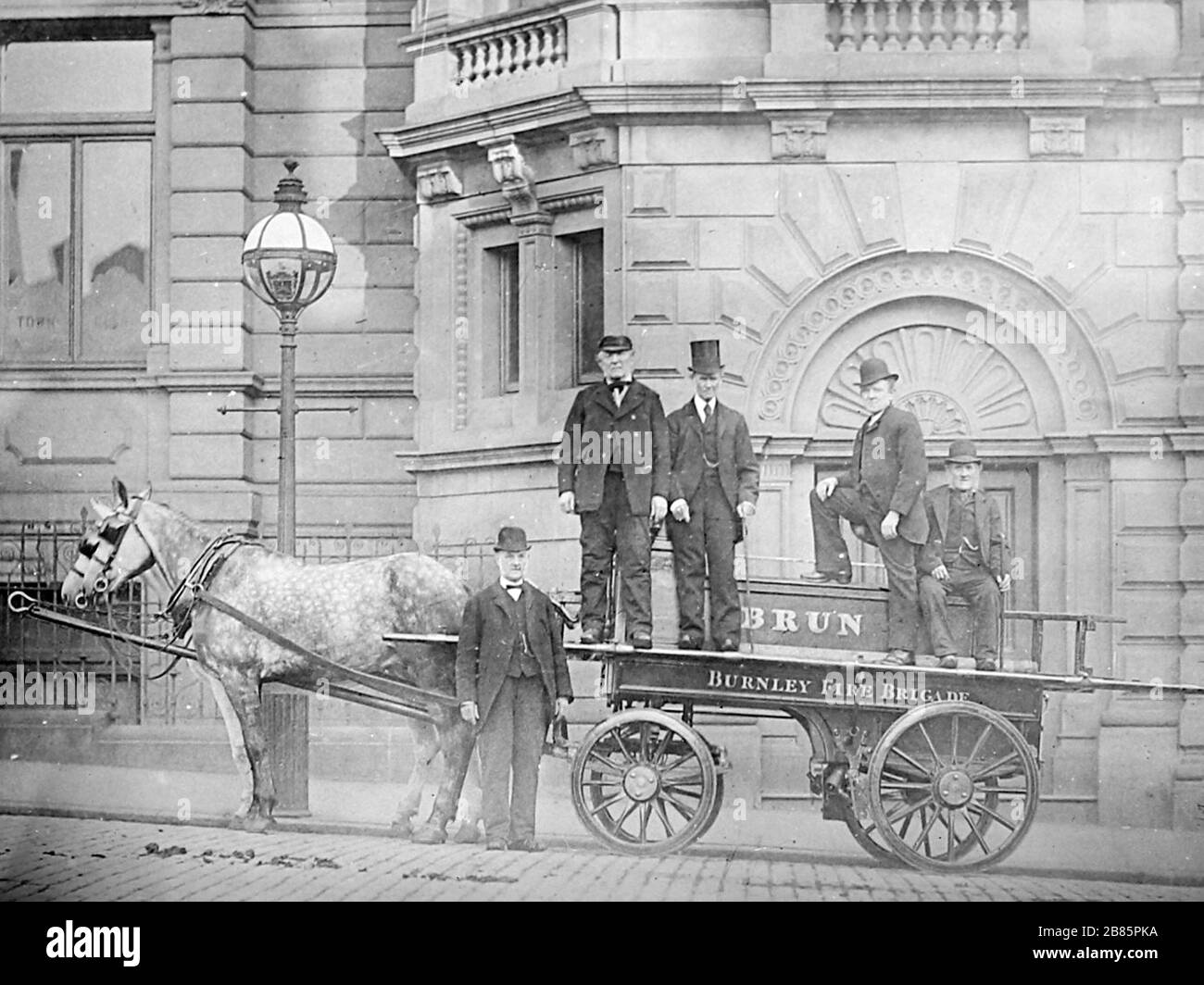 Burnley Fire Brigade, early 1900s Stock Photo