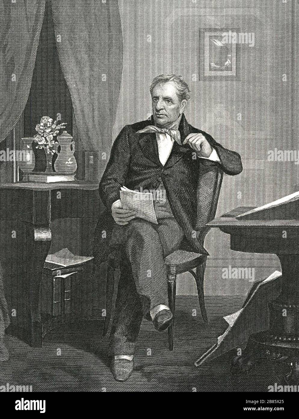 JAMES FENIMORE COOPER (178i9-1851) American author of historical romances Stock Photo
