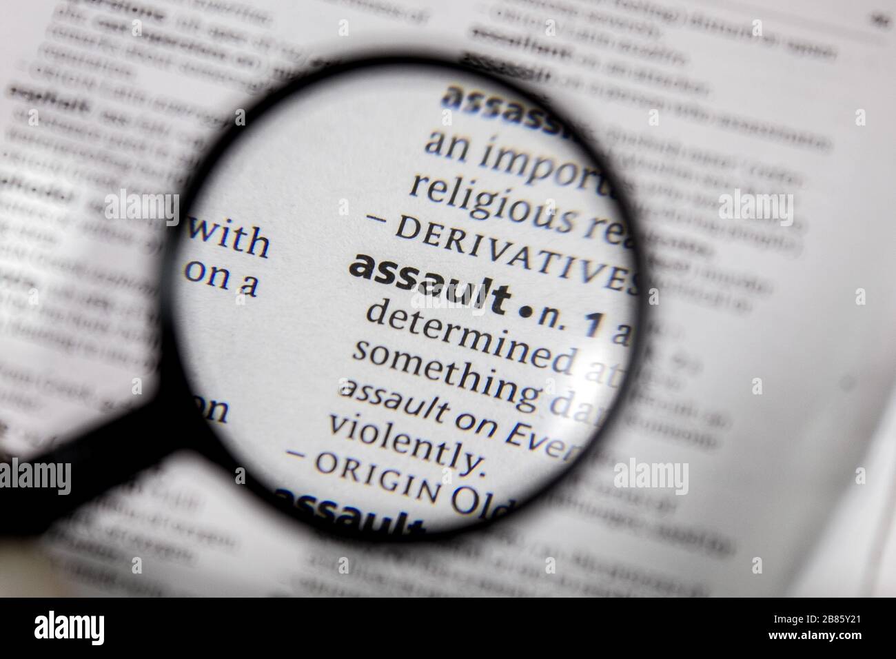 Assault text hi-res stock photography and images - Alamy