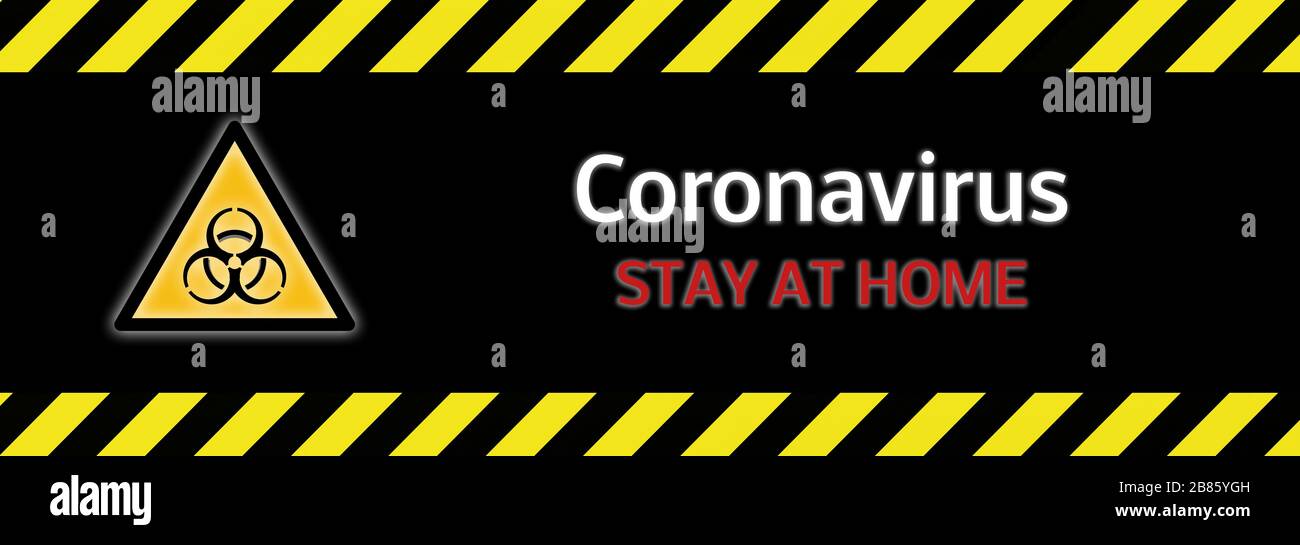 Stay At Home Coronavirus background Stock Photo