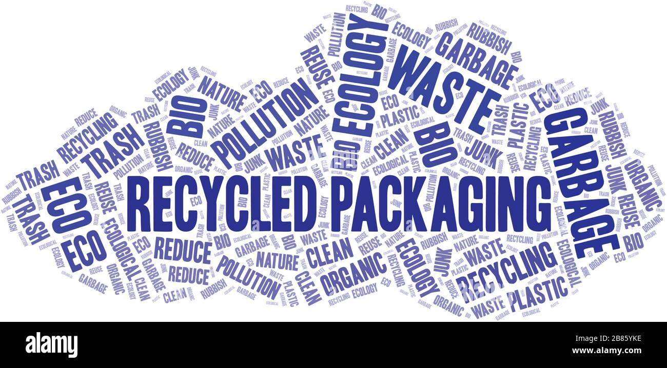Recycled Packaging word cloud. Wordcloud made with text only Stock ...