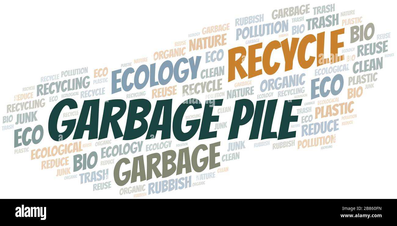 Garbage Problem Words Garbage Pile word cloud. Wordcloud made with text only Stock Vector ...
