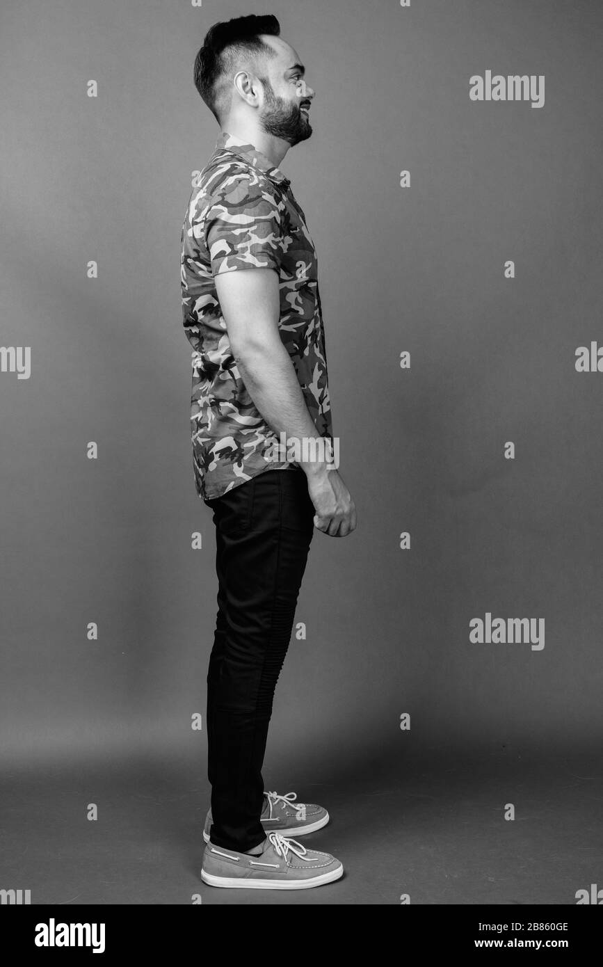 Indian young man full profile Black and White Stock Photos & Images - Alamy