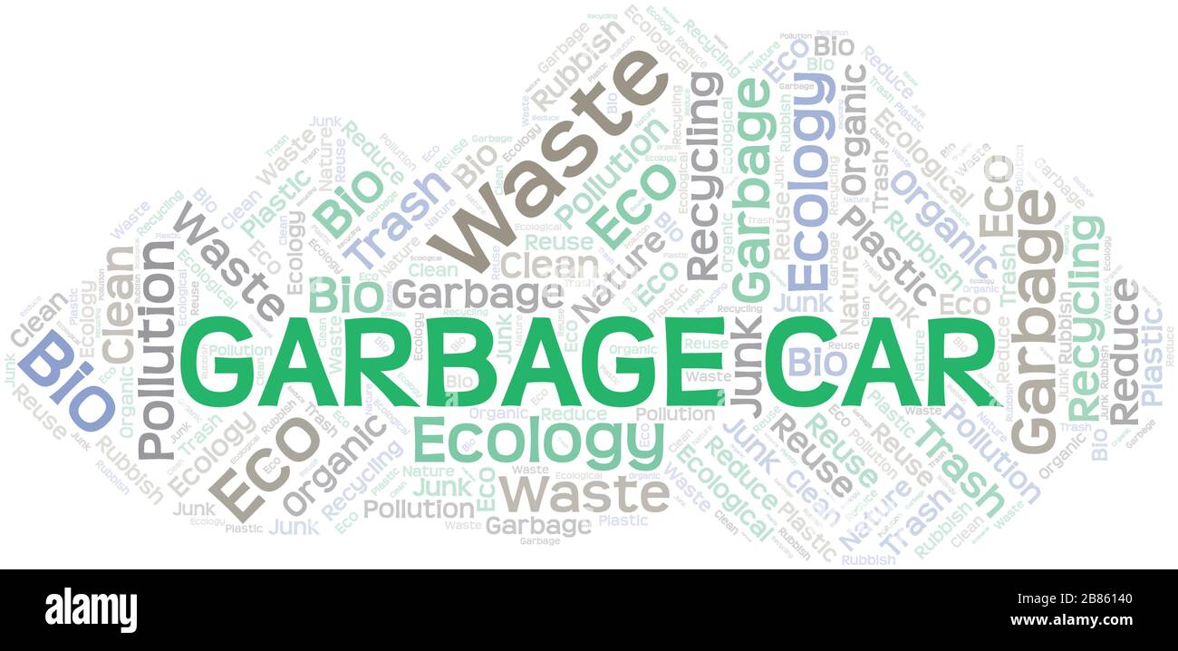 Garbage Car word cloud. Wordcloud made with text only Stock Vector ...