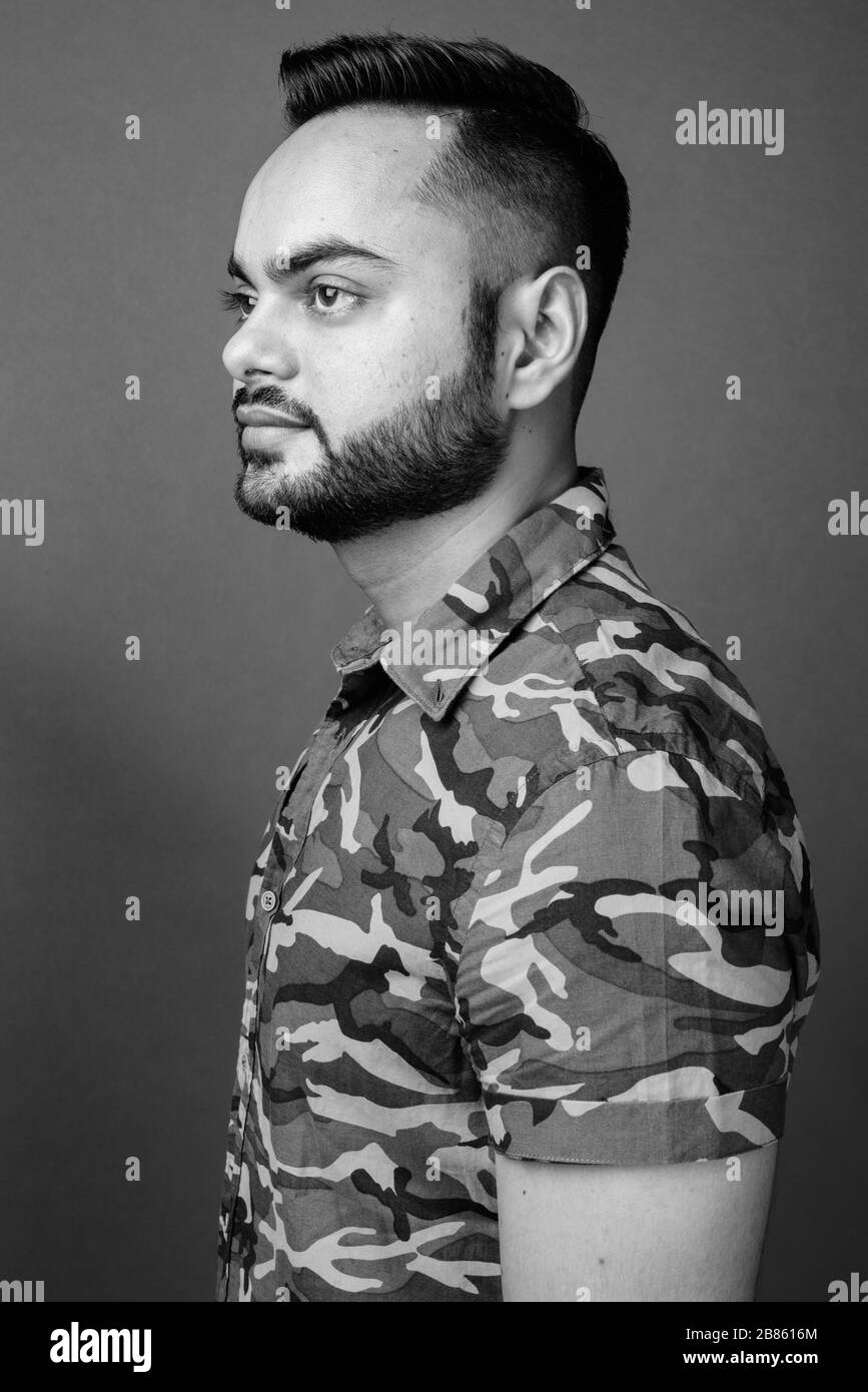 South indian man side view Black and White Stock Photos & Images - Alamy