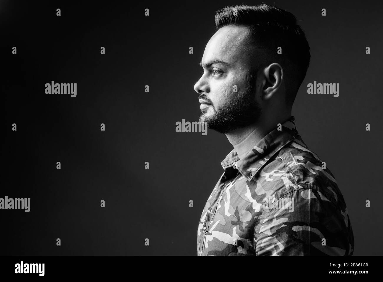 South indian man side view Black and White Stock Photos & Images - Alamy