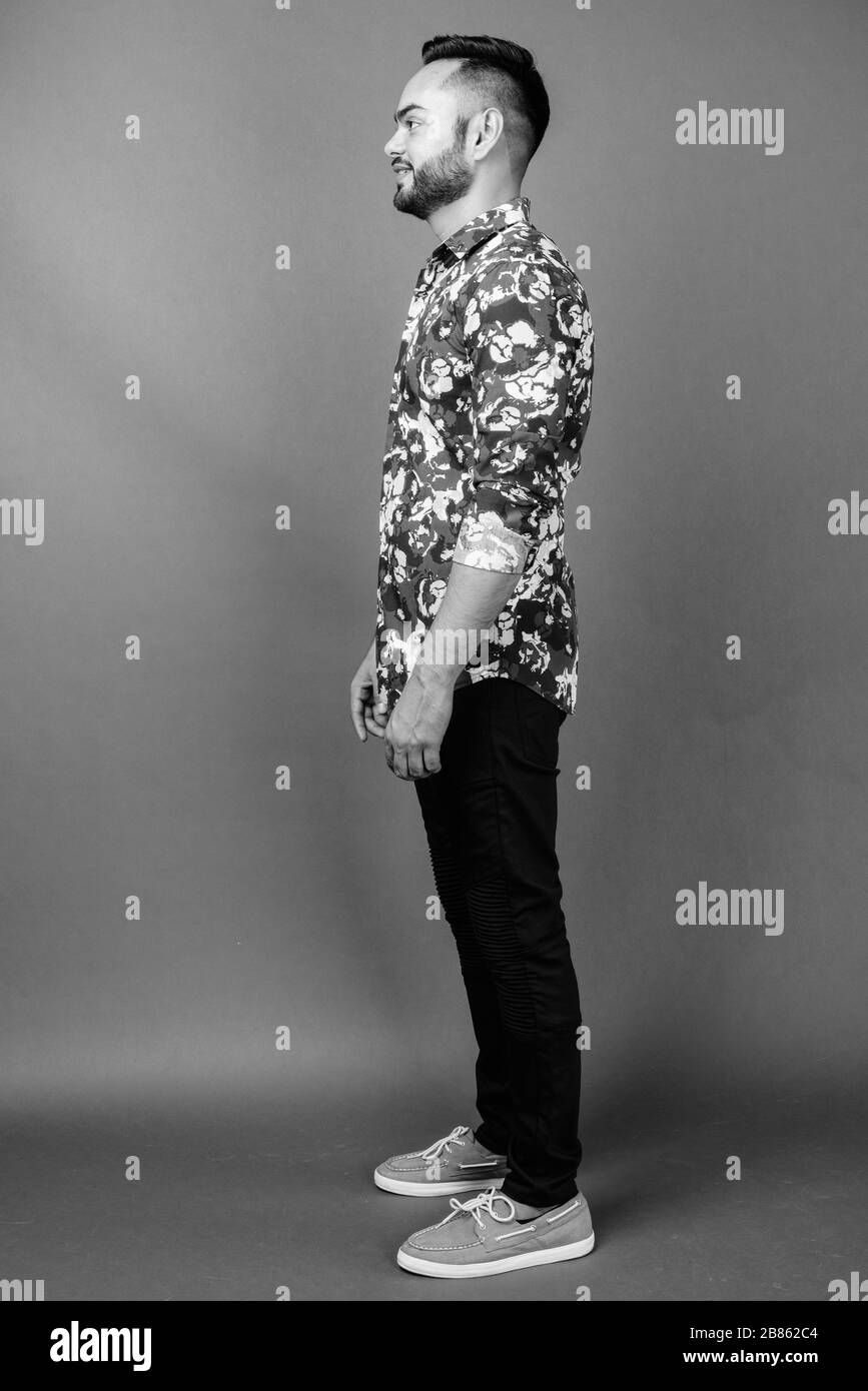 Indian young man full profile Black and White Stock Photos & Images - Alamy