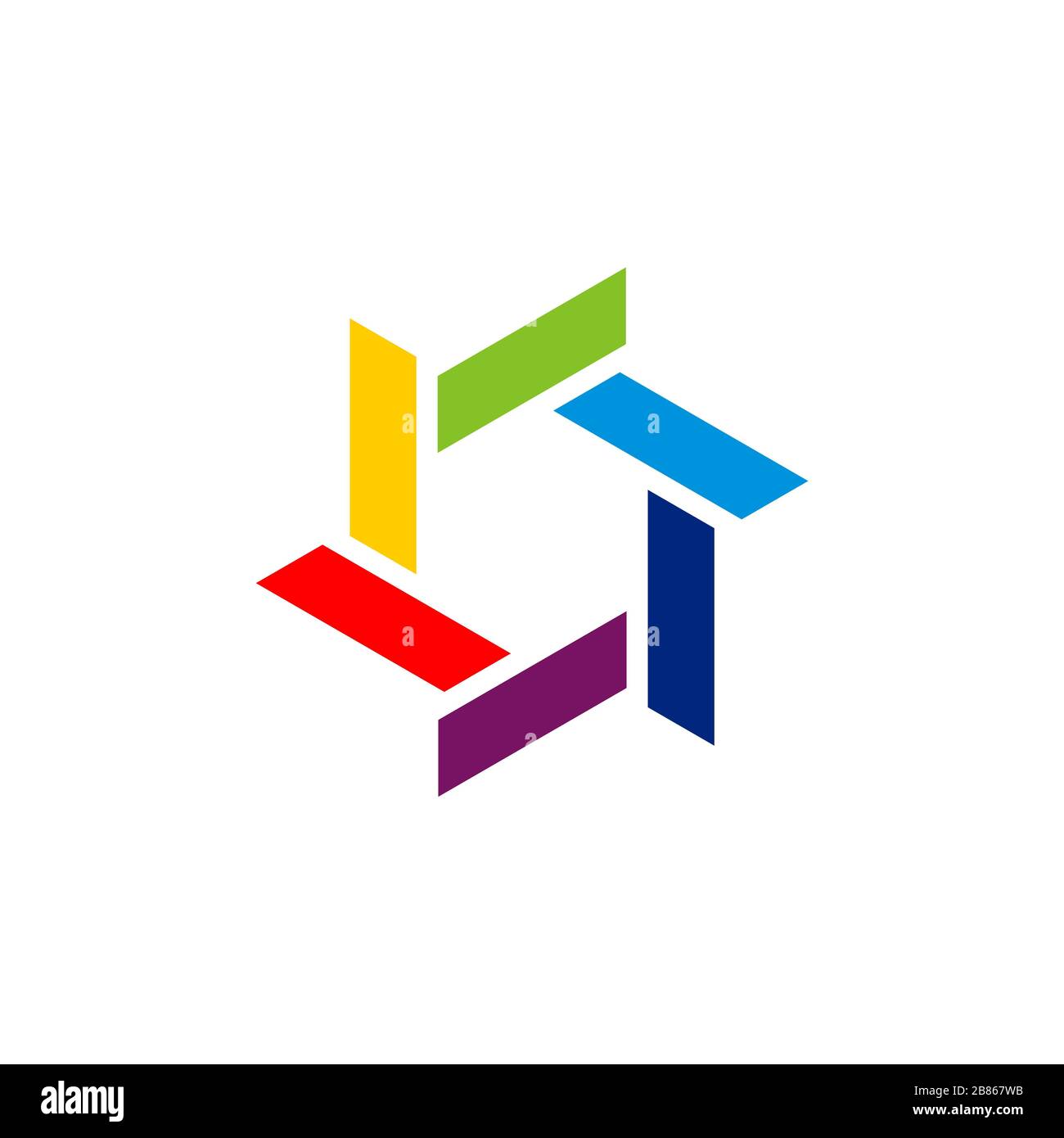 Colorful Hexagon Ornamental Logo Template Illustration Design. Vector ...